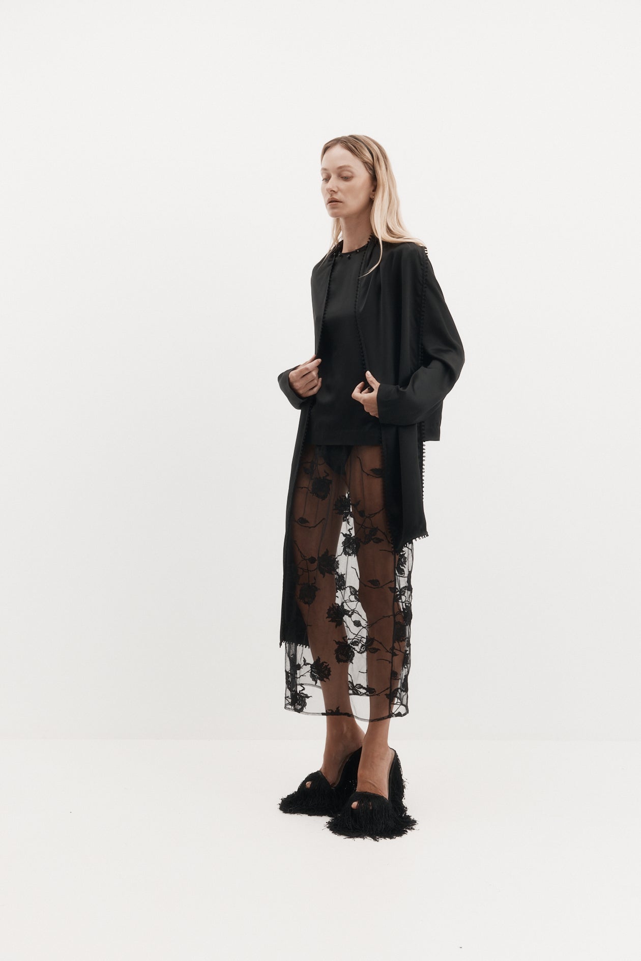 Saul Top in Silk Satin