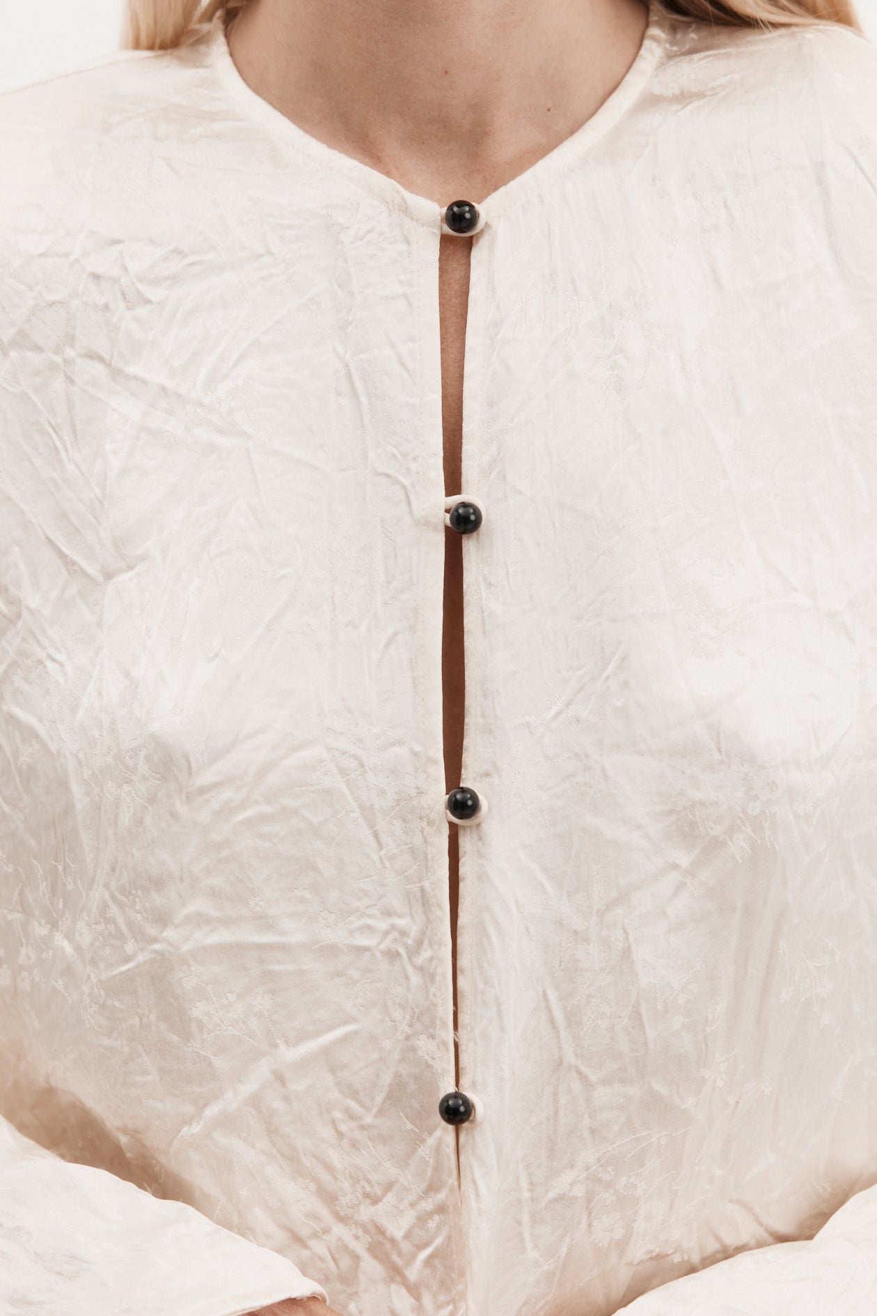 Eileen Top in Jacquard Satin