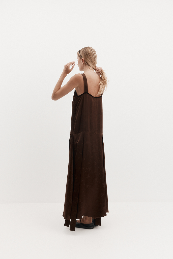 Wexer Dress in Jacquard Satin