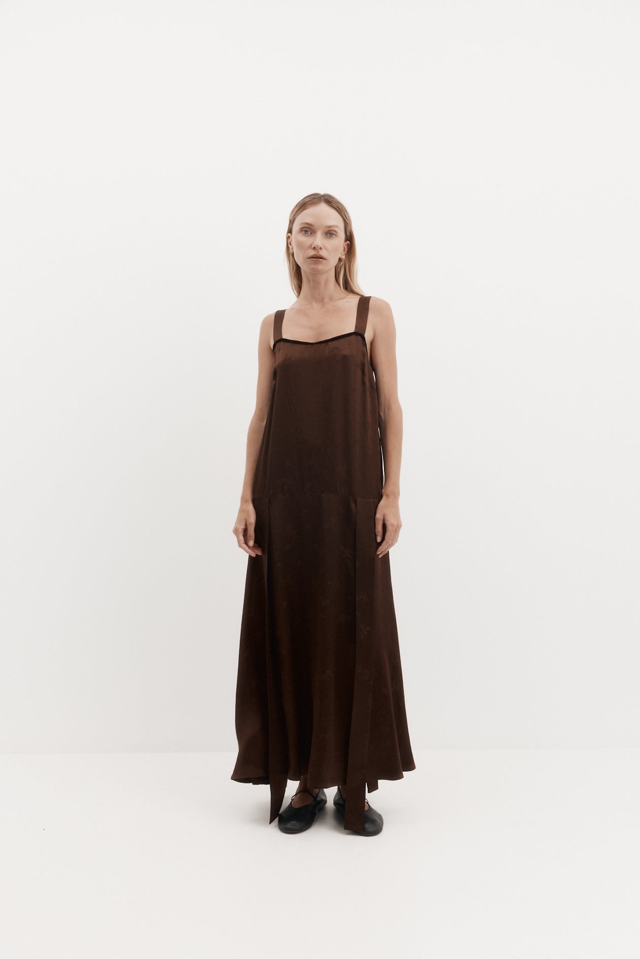 Wexer Dress in Jacquard Satin