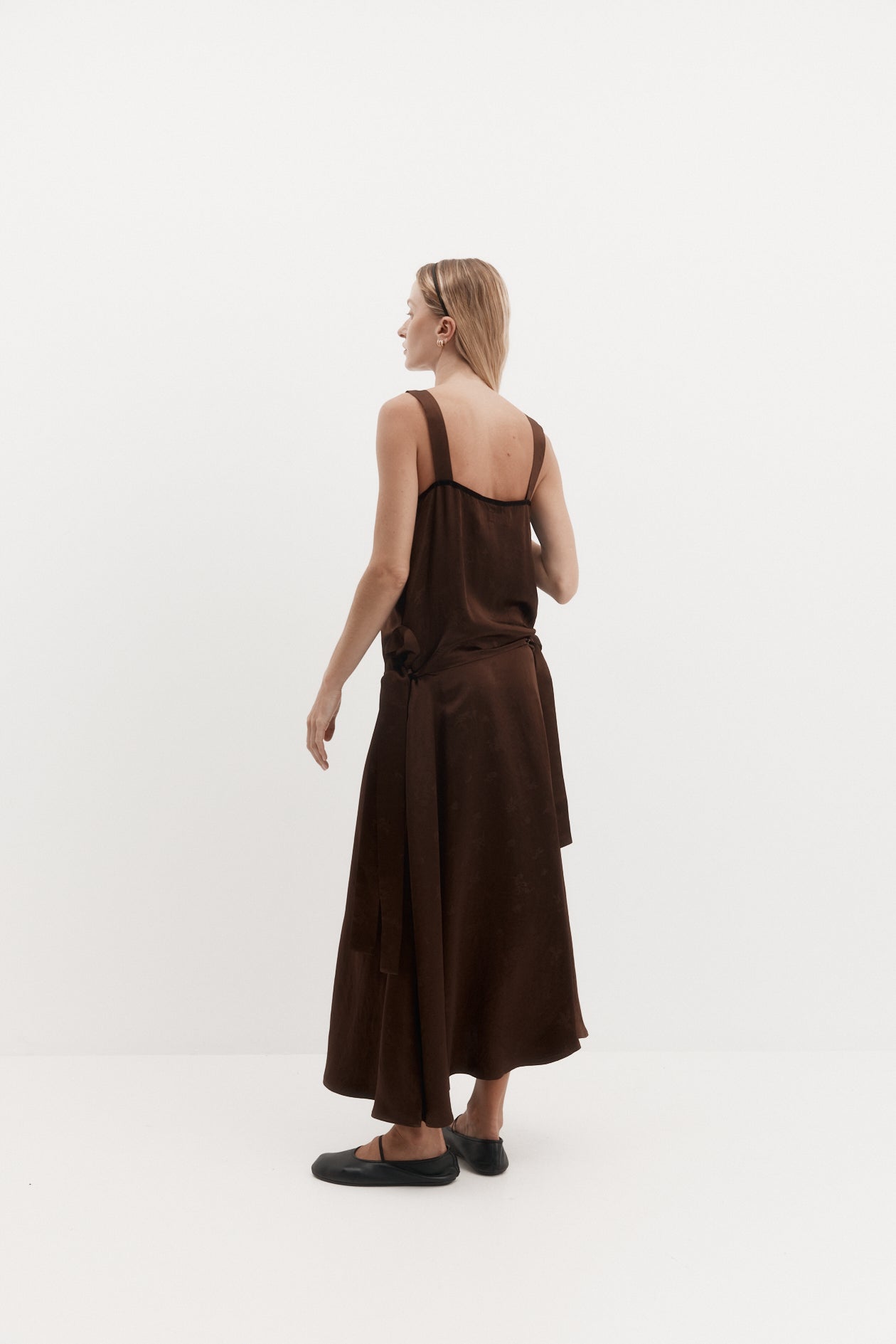 Wexer Dress in Jacquard Satin