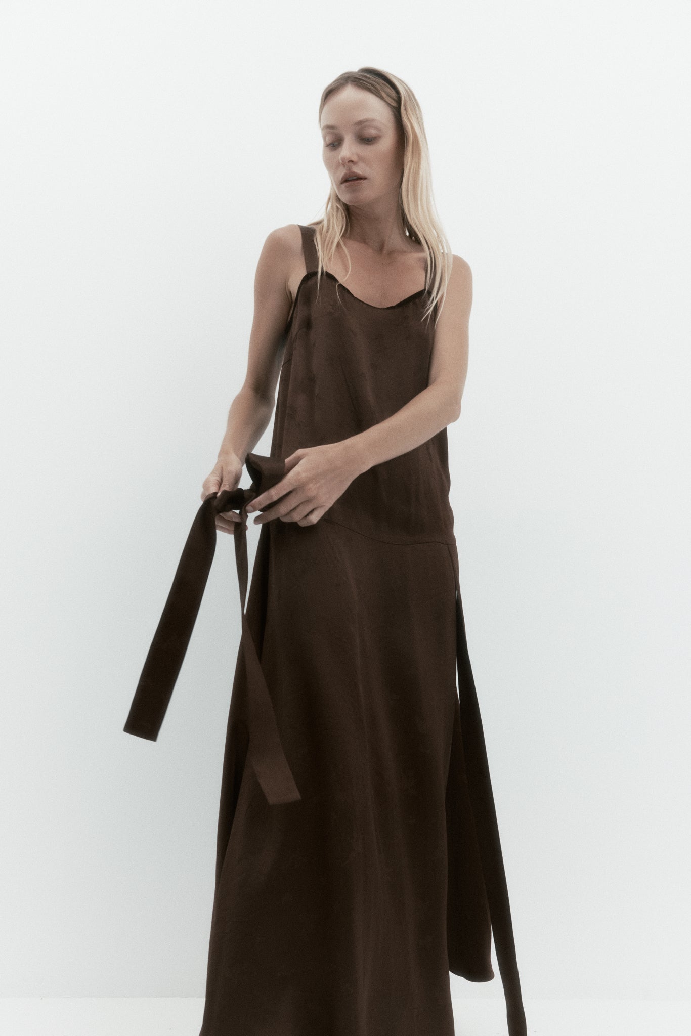 Wexer Dress in Jacquard Satin