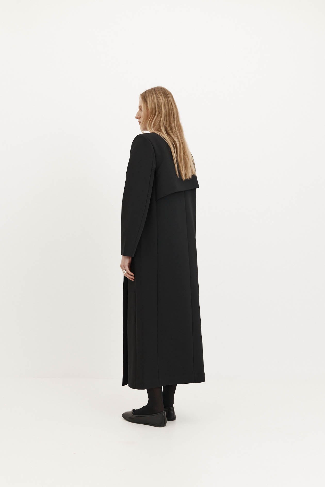 Roan Wrap Coat in Bonded Suiting