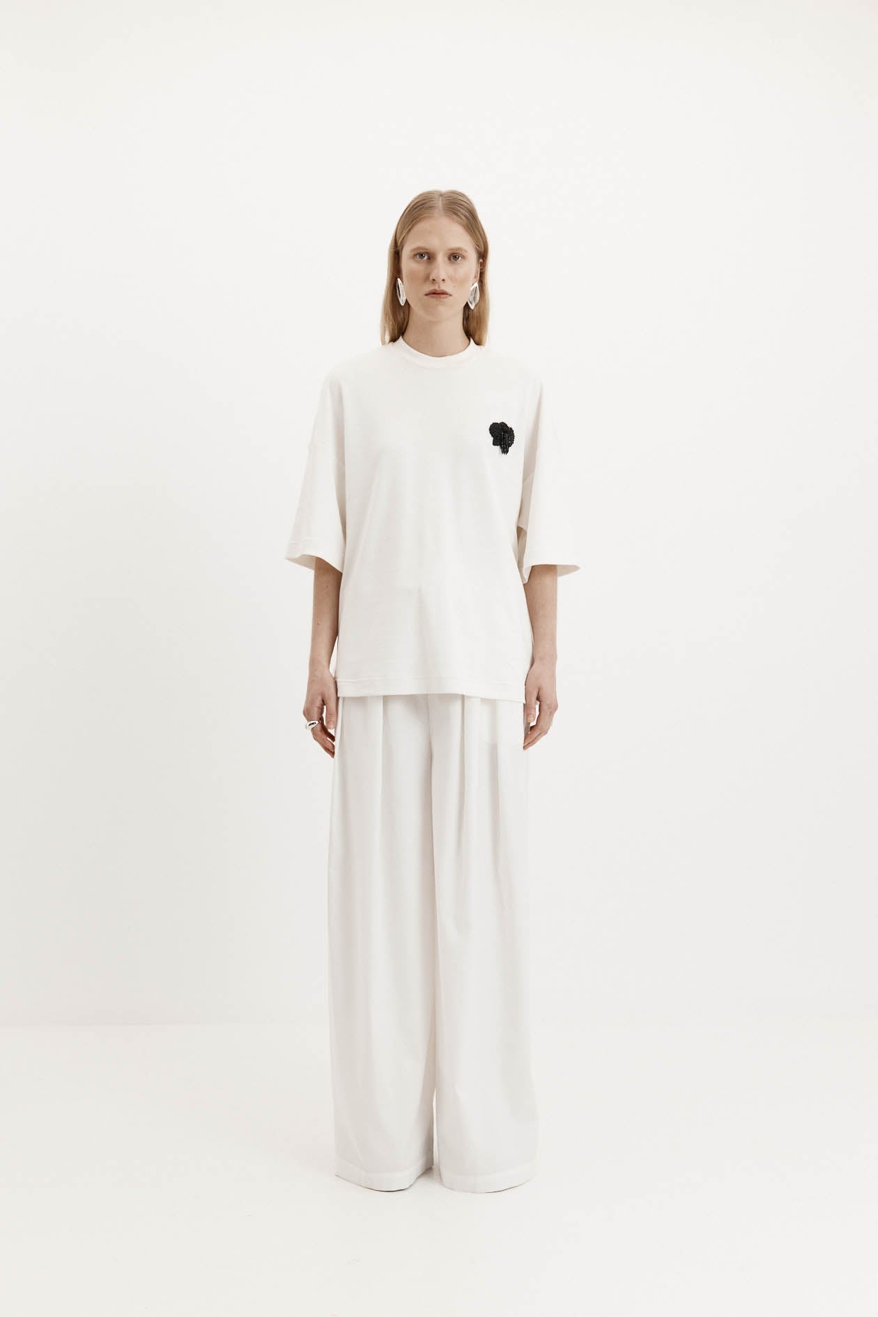 Beaded Orchid T-Shirt in Cotton