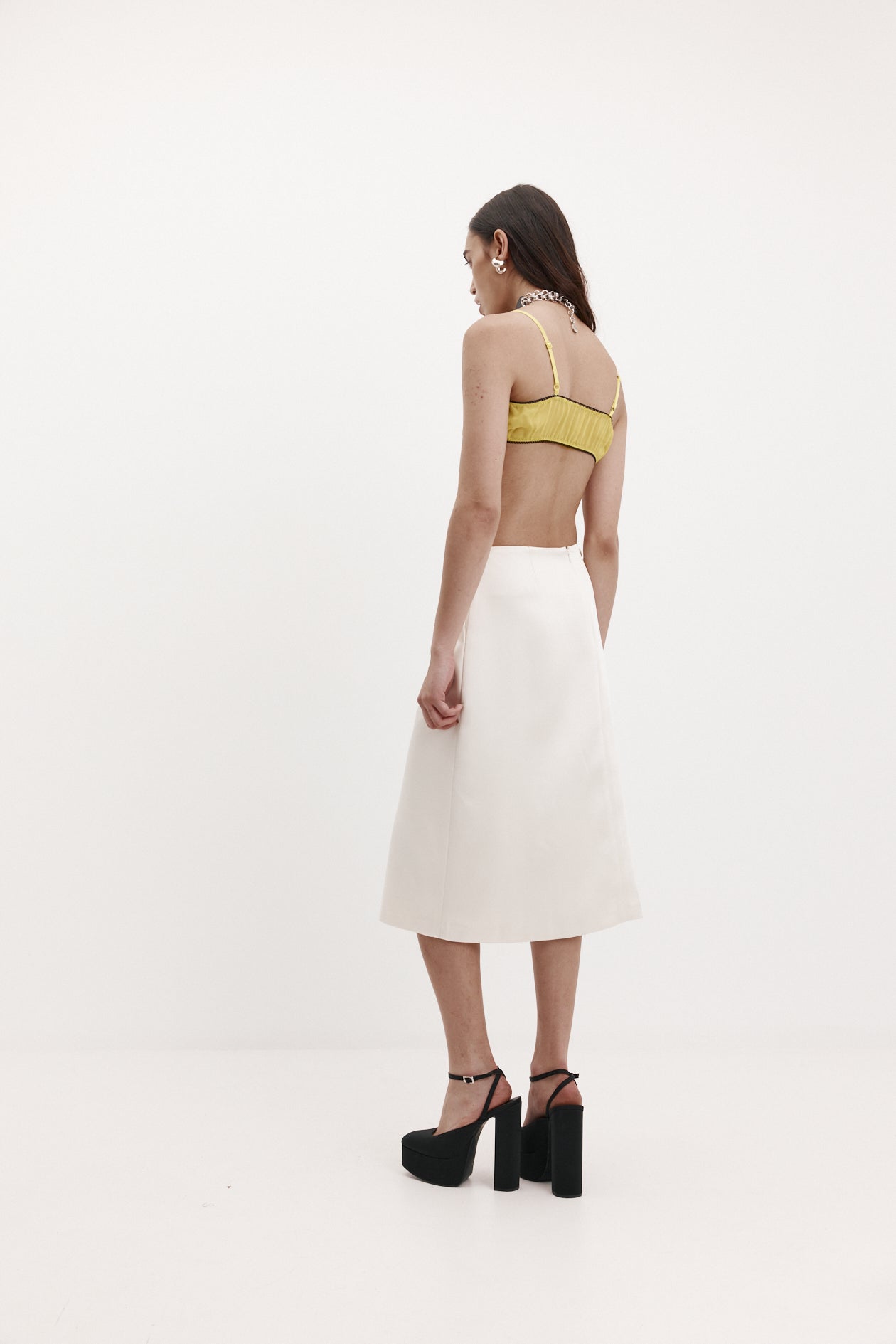 Crume Skirt in Satin Faille