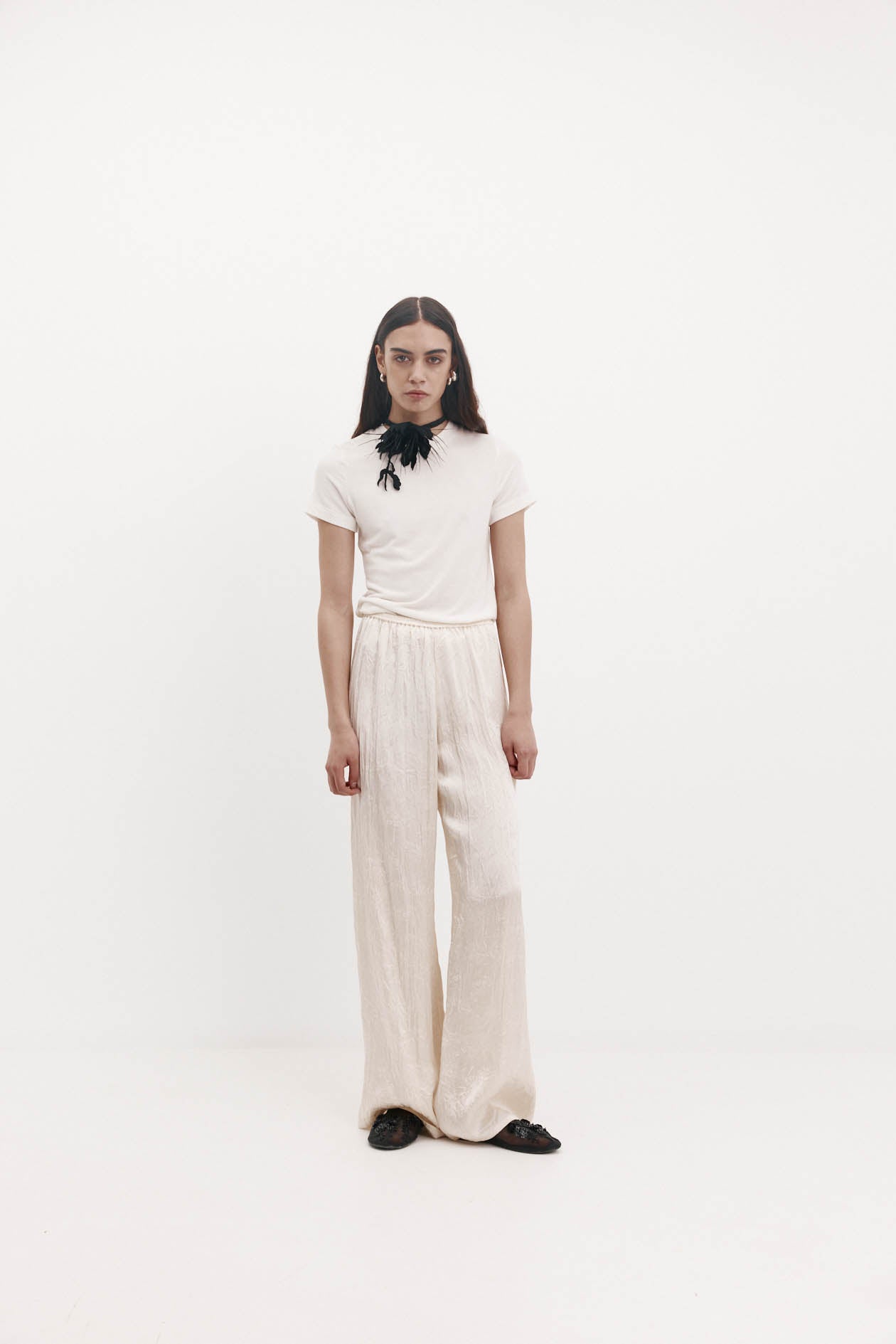 Irving Trouser in Jacquard Satin