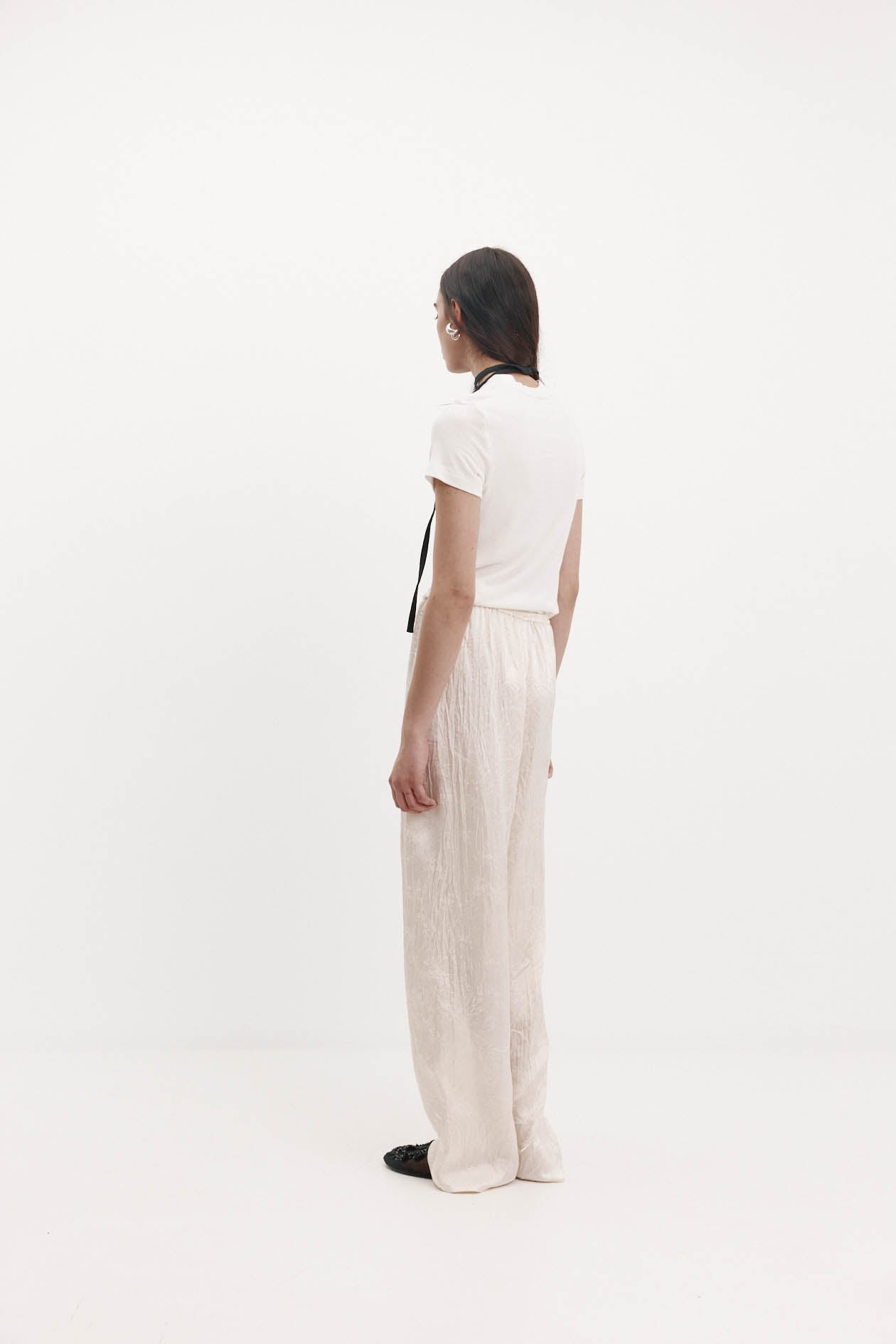 Irving Trouser in Jacquard Satin