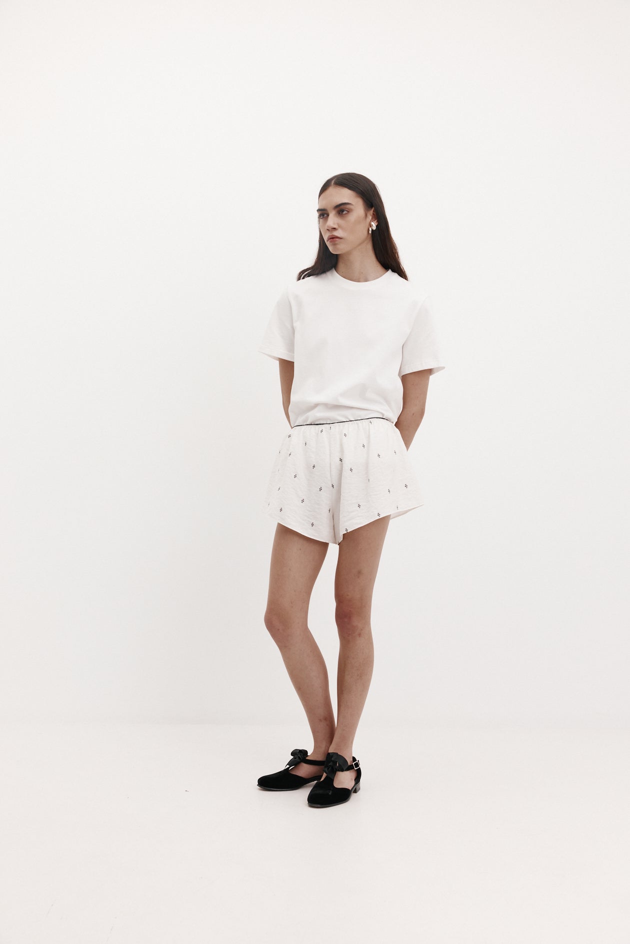 Boudoir Shorts in Embroidered Silk