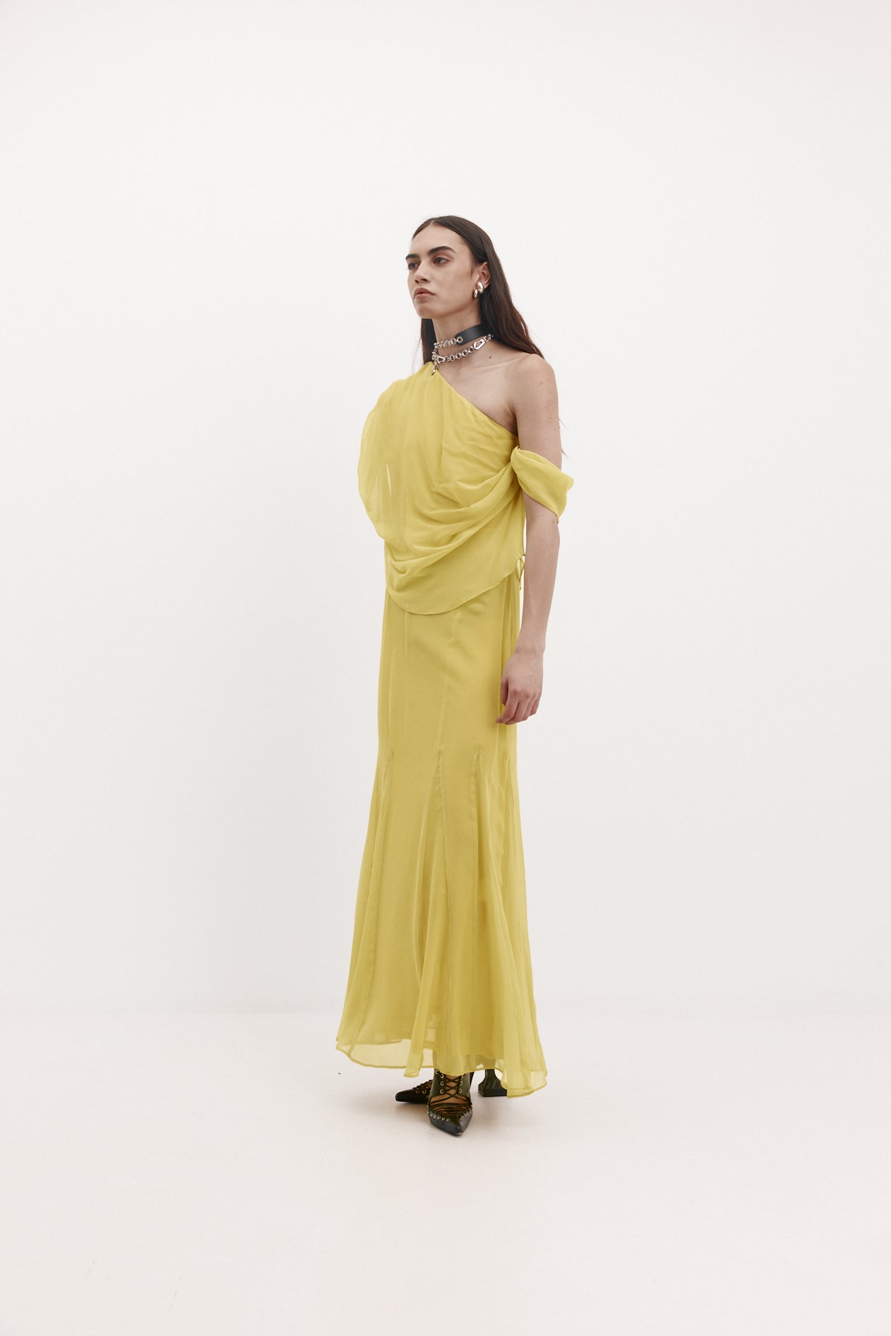 Lucille Dress in Silk Georgette