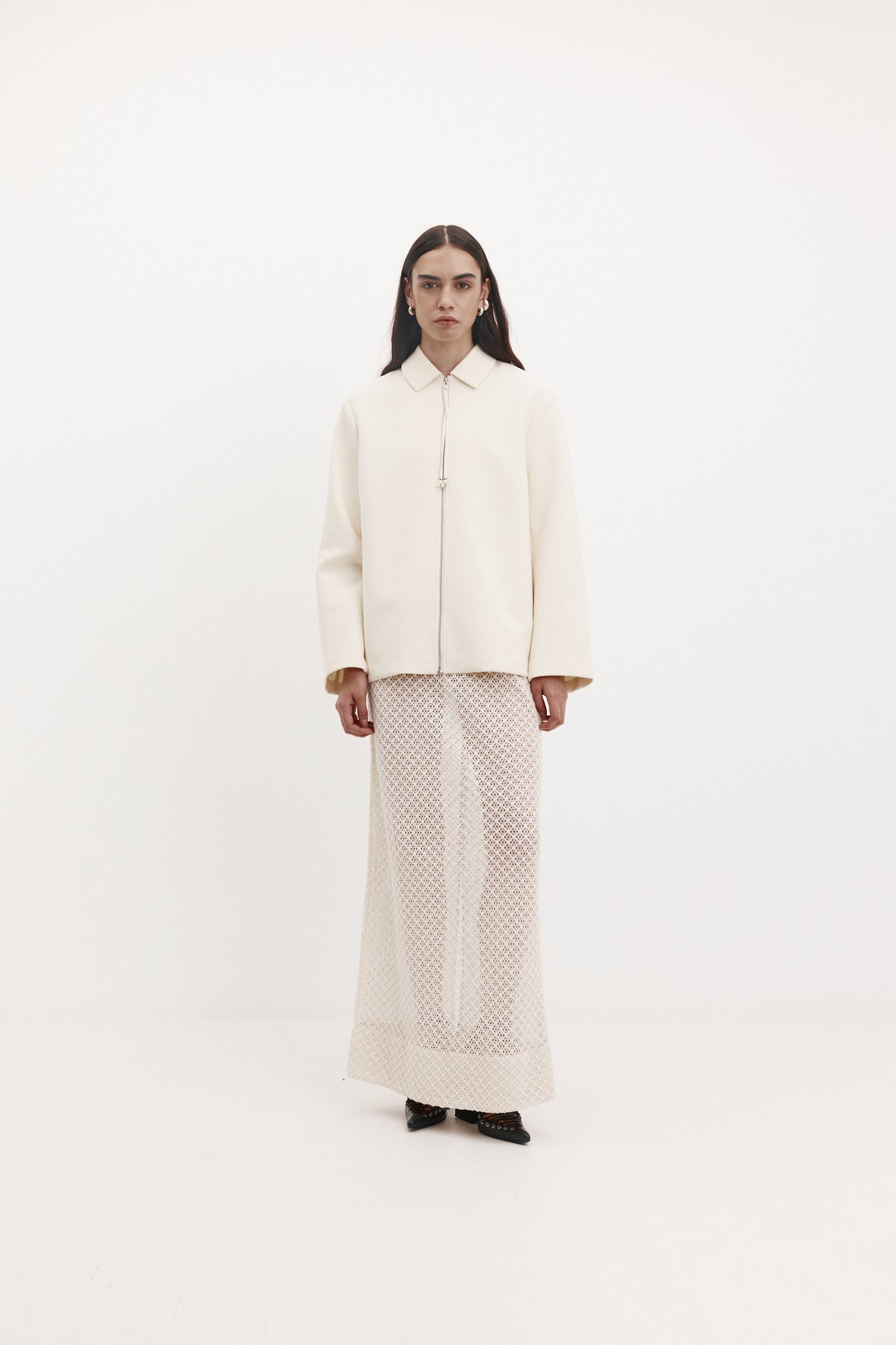 Canal Skirt in Knit Lace