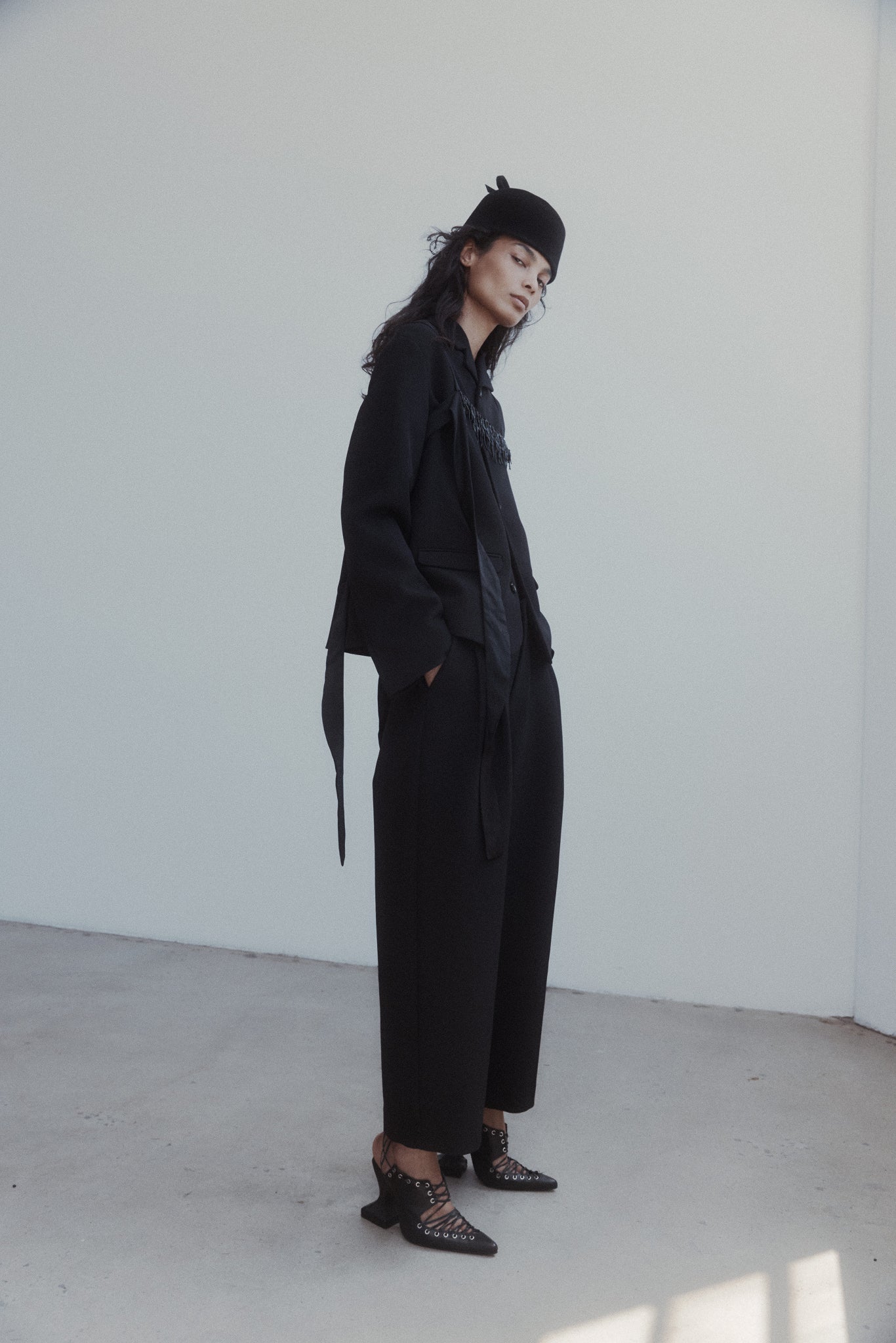 Colleen Trouser in Bonded Suiting