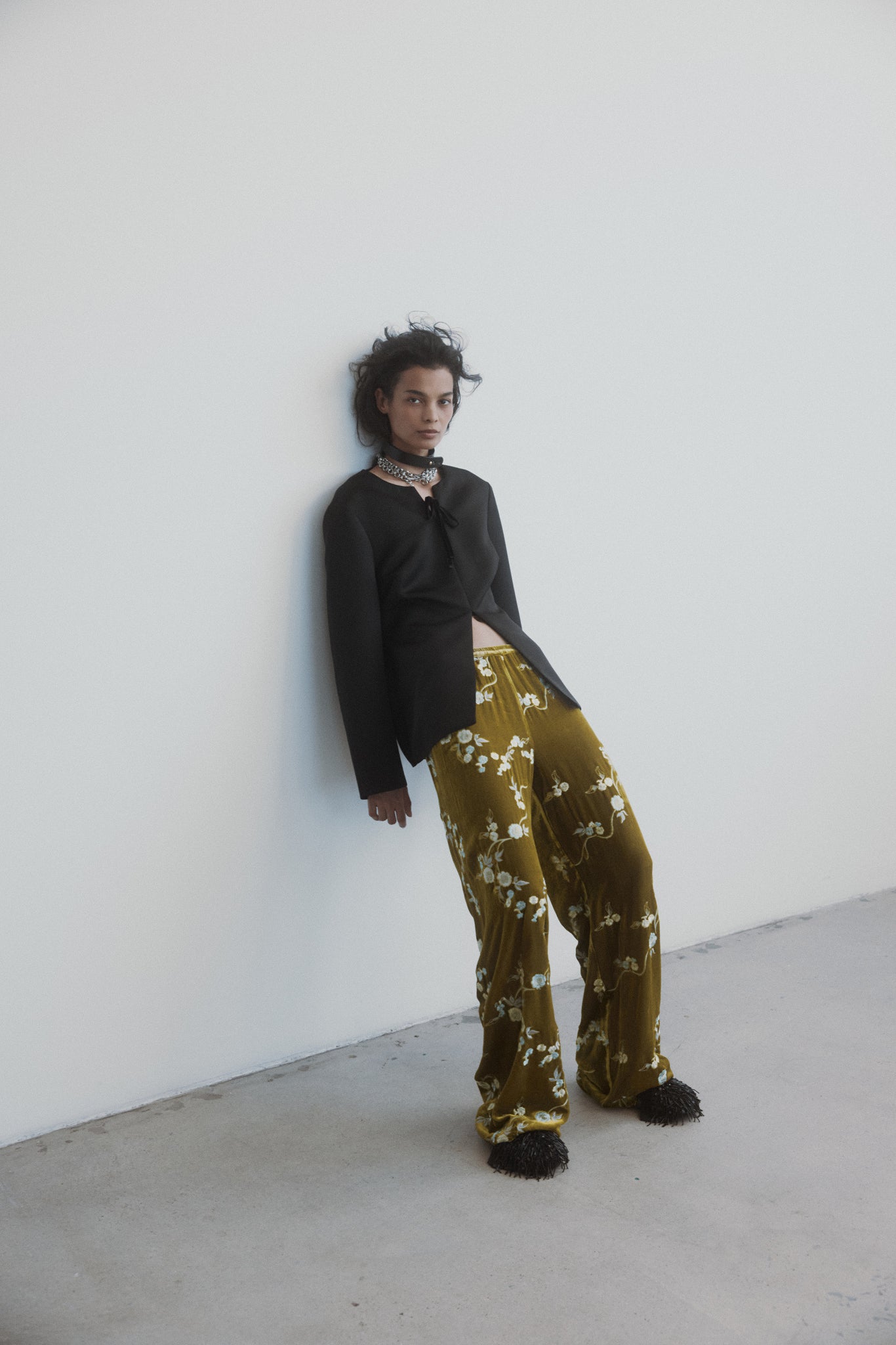 Loin Top in Satin Faille