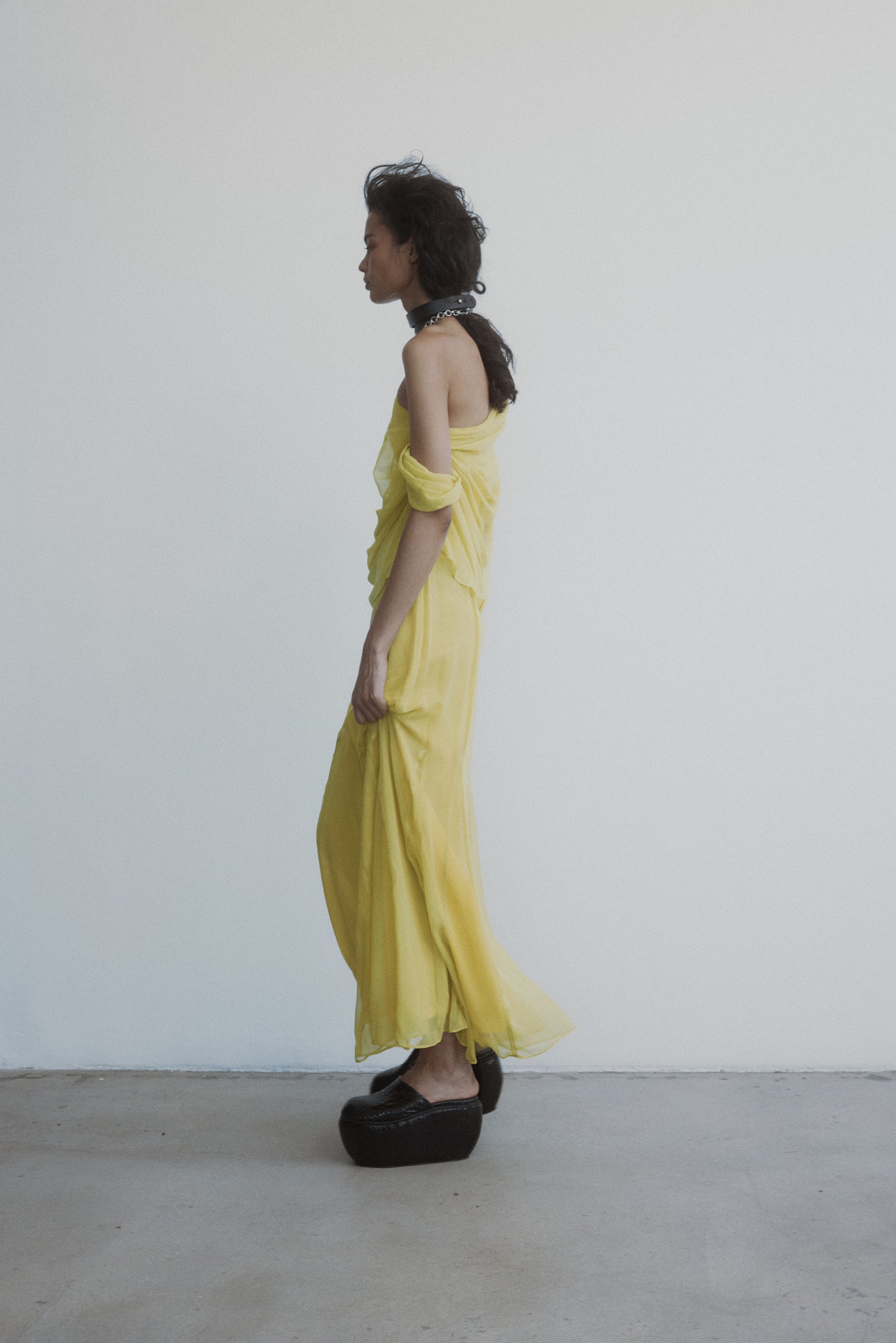 Lucille Dress in Silk Georgette