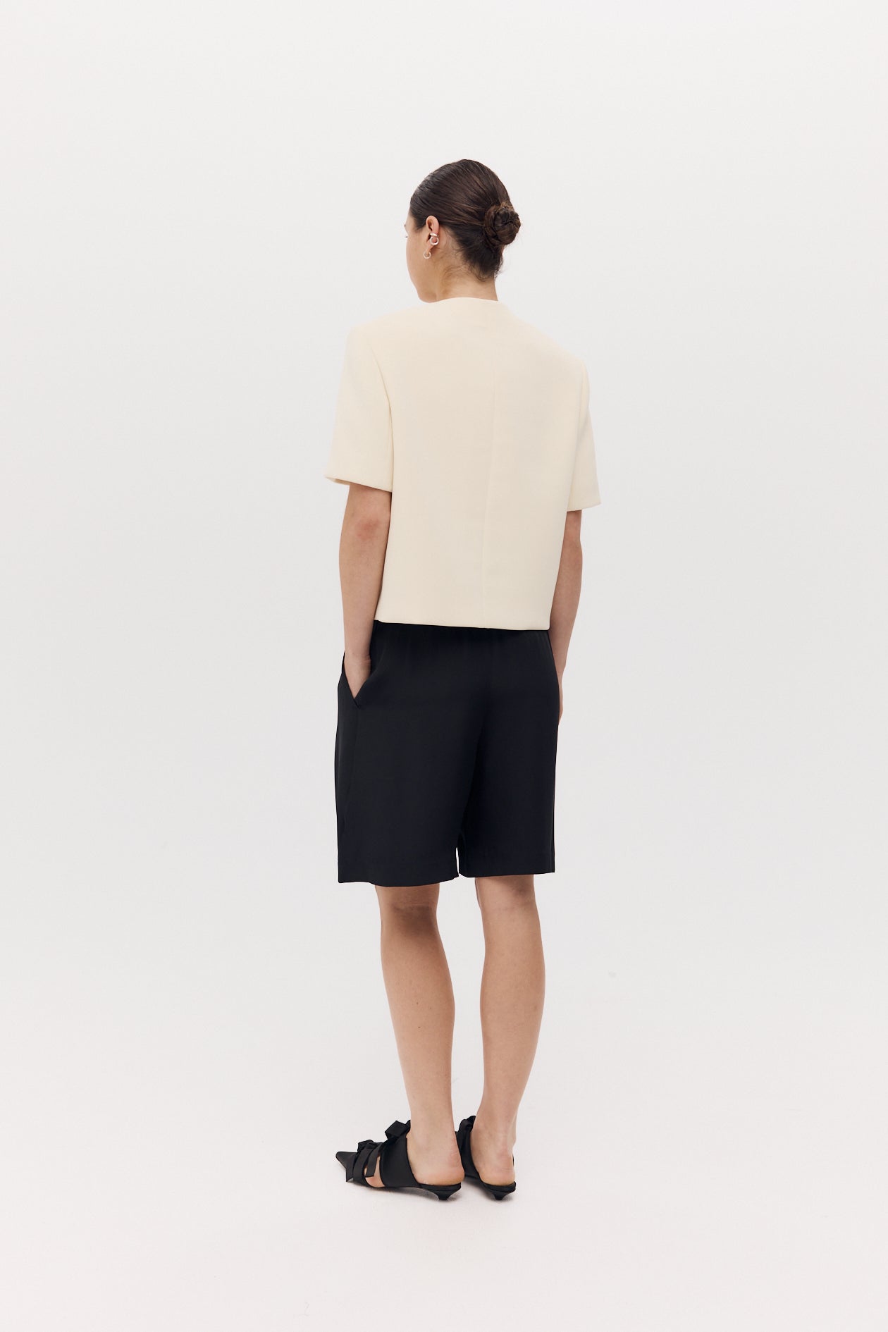 Short Sleeve Tilmens Jacket in Bonded Suiting