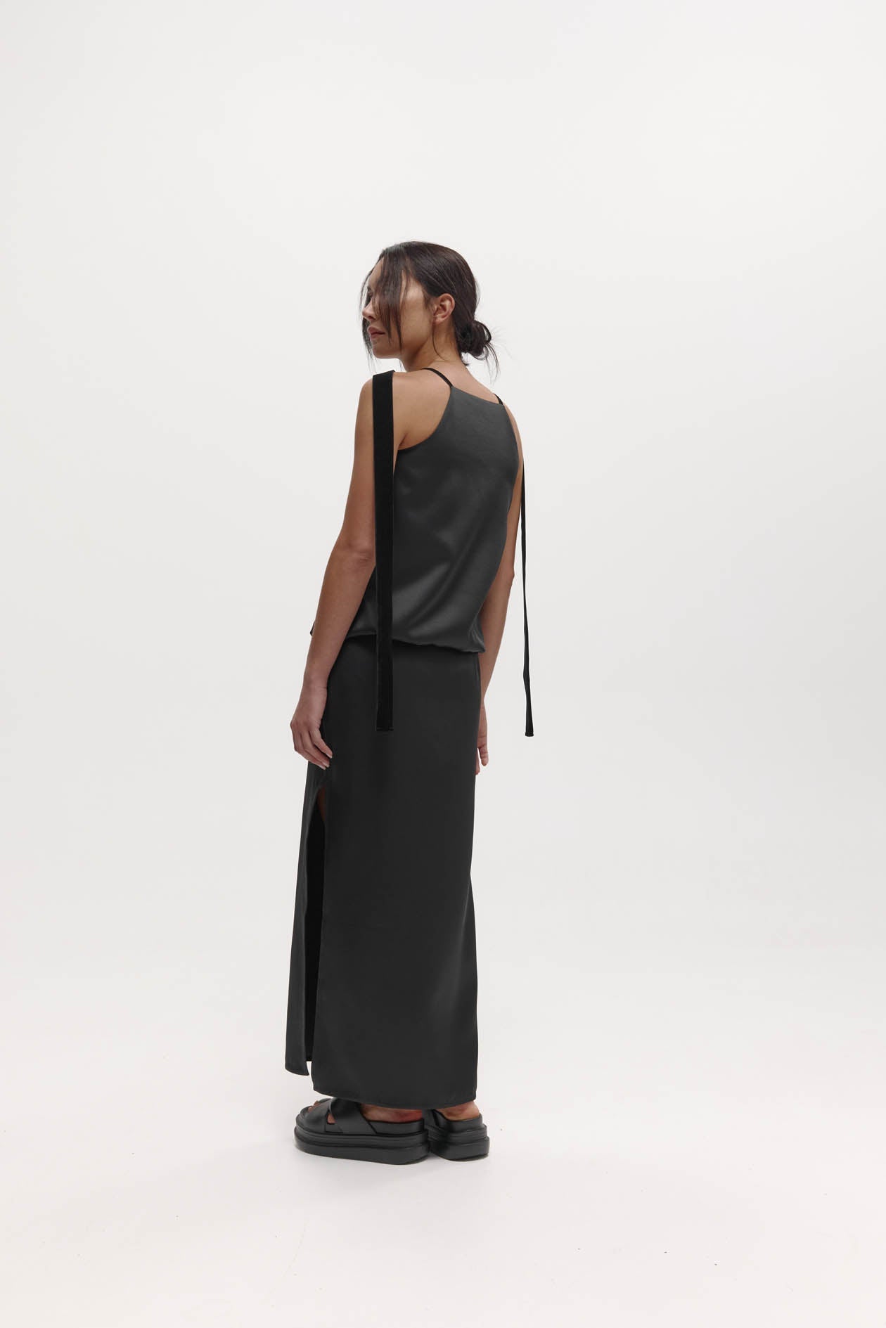 Hubert Halter Dress in Satin