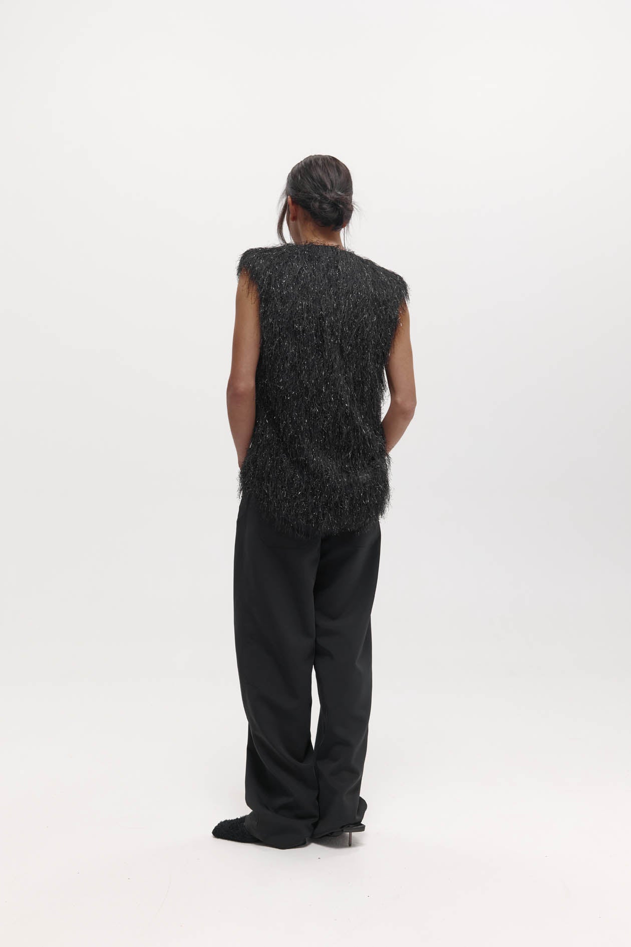 Garbo Top in Fringe Tinsel