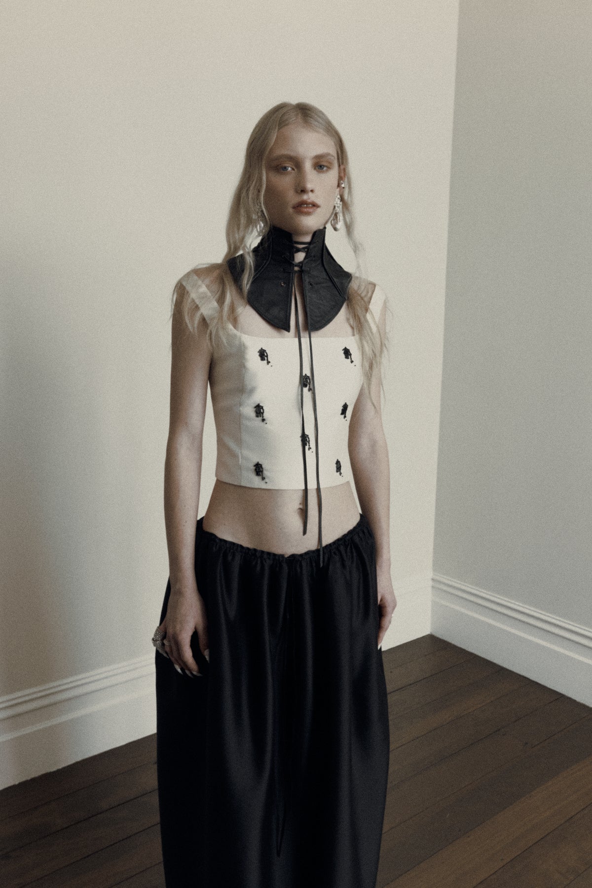 Isabella Top in Silk Wool Taffeta