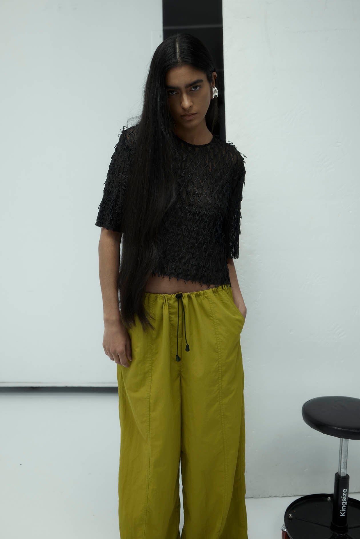 Ophelia Tee in Mesh Fringe