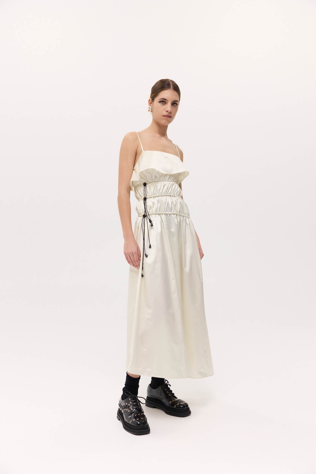 Bader Dress in Pearlescent Taffeta