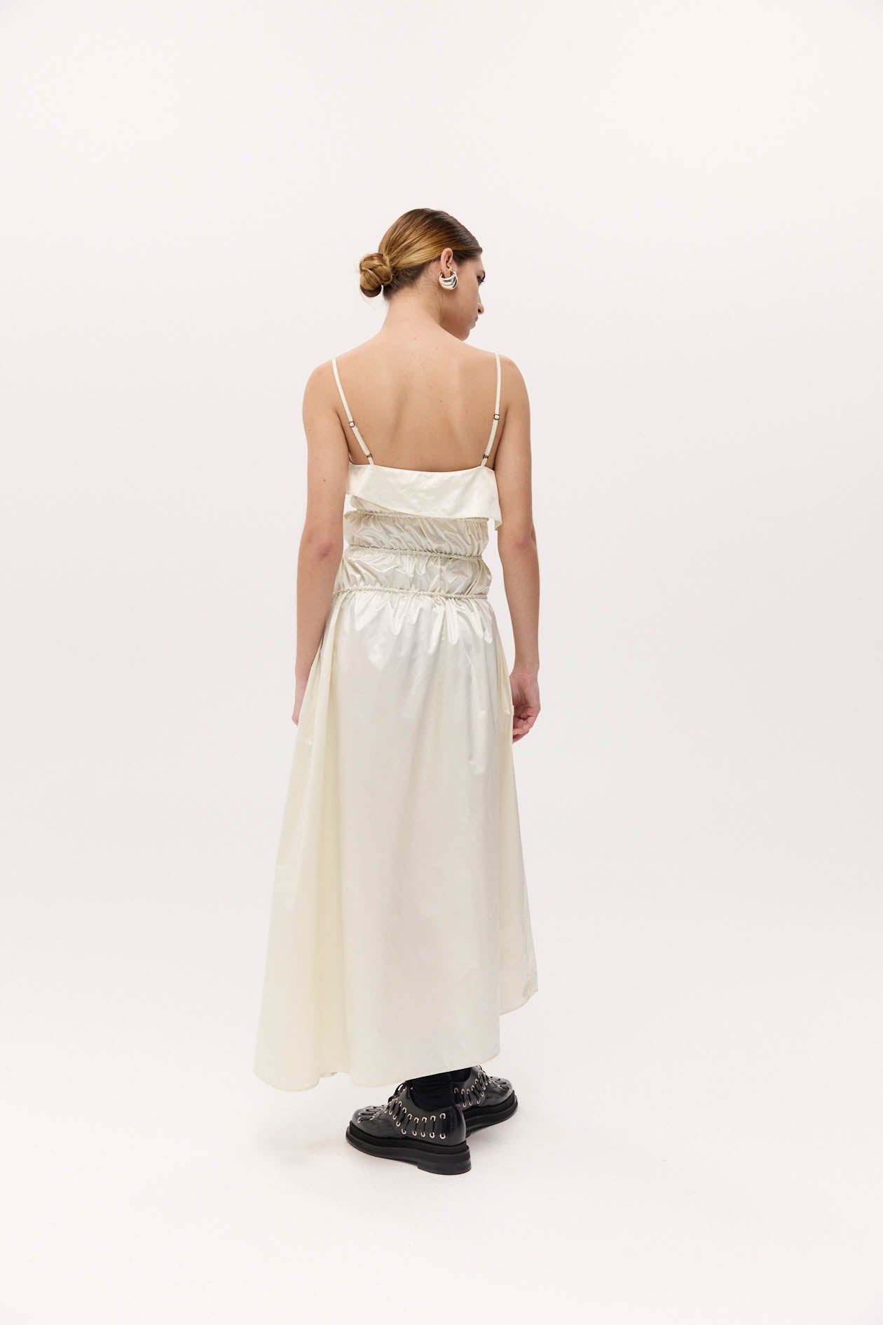 Bader Dress in Pearlescent Taffeta