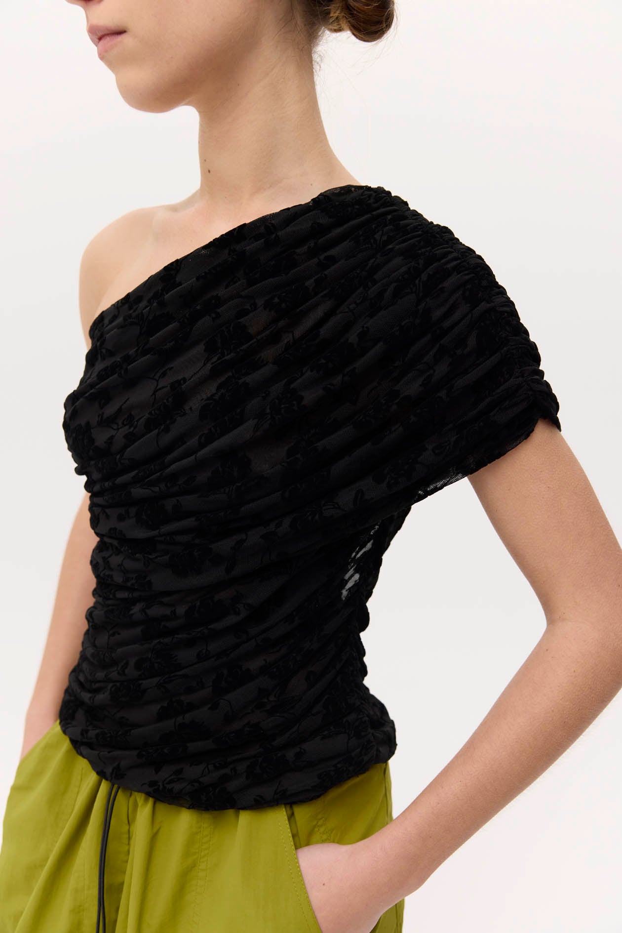 Darcy Top in Velvet Mesh