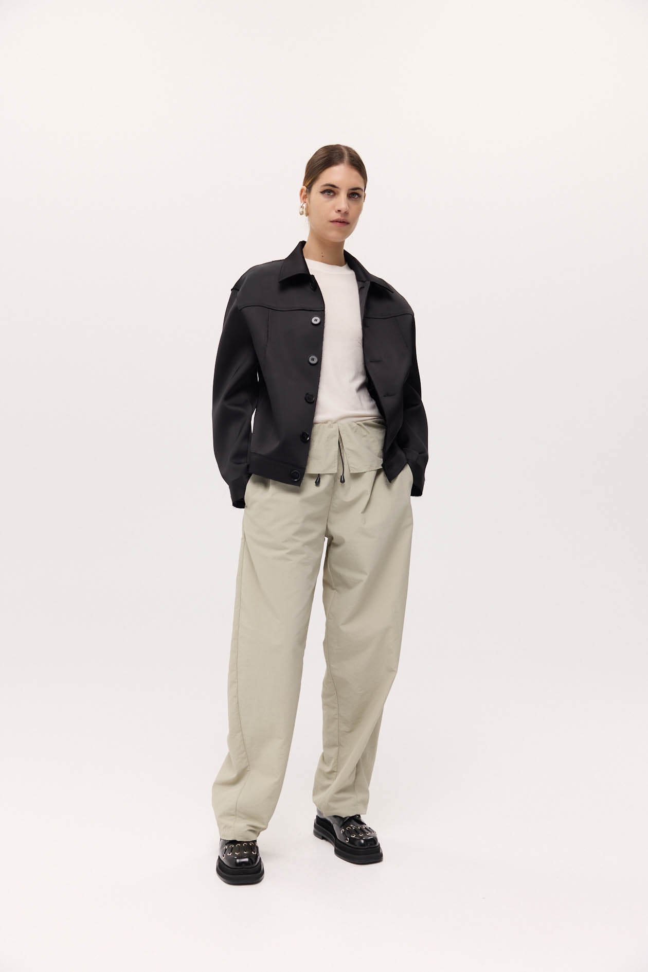 Austin Jacket in Bonded Satin