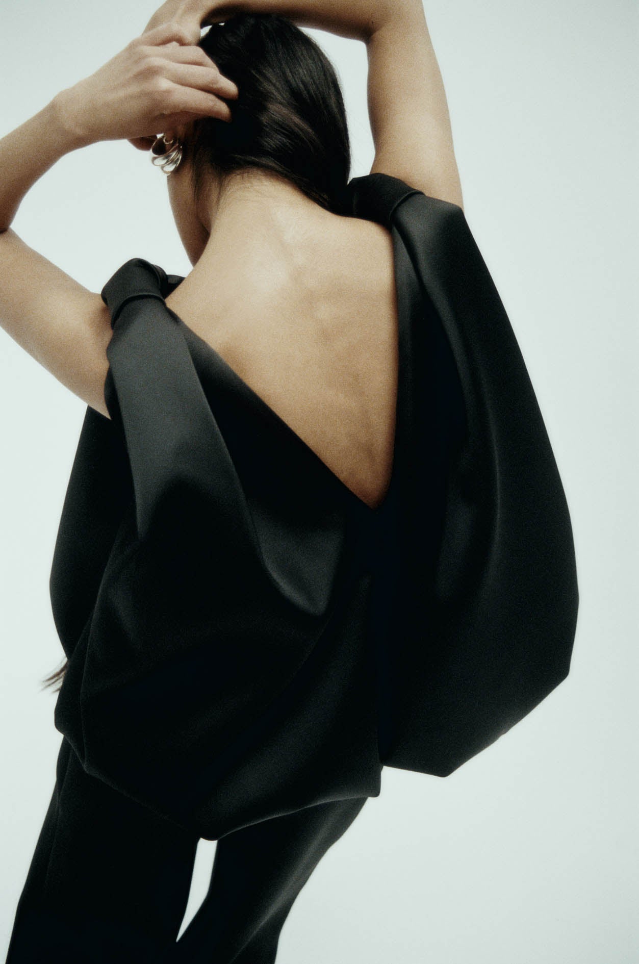 Knot Top in Bonded Satin