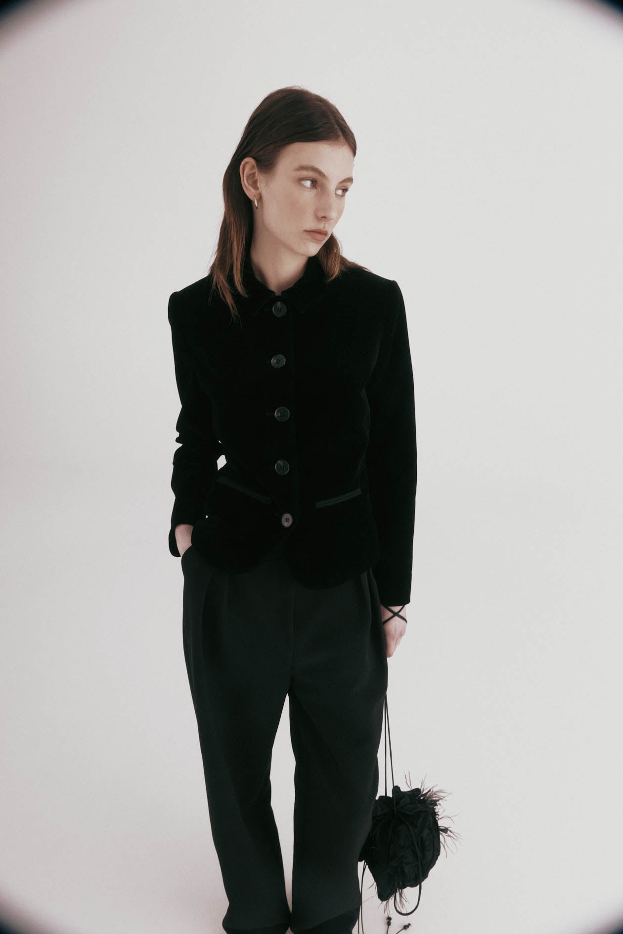 Bardot Blazer in Velvet