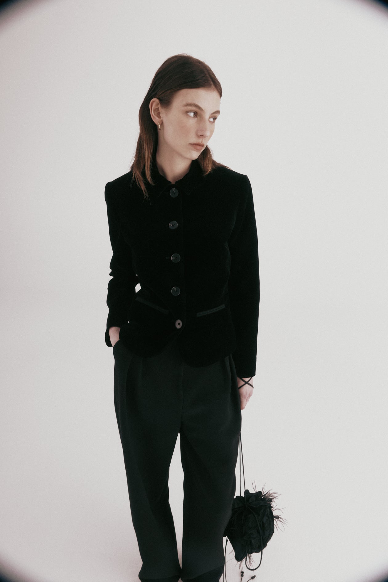 Bardot Blazer in Velvet