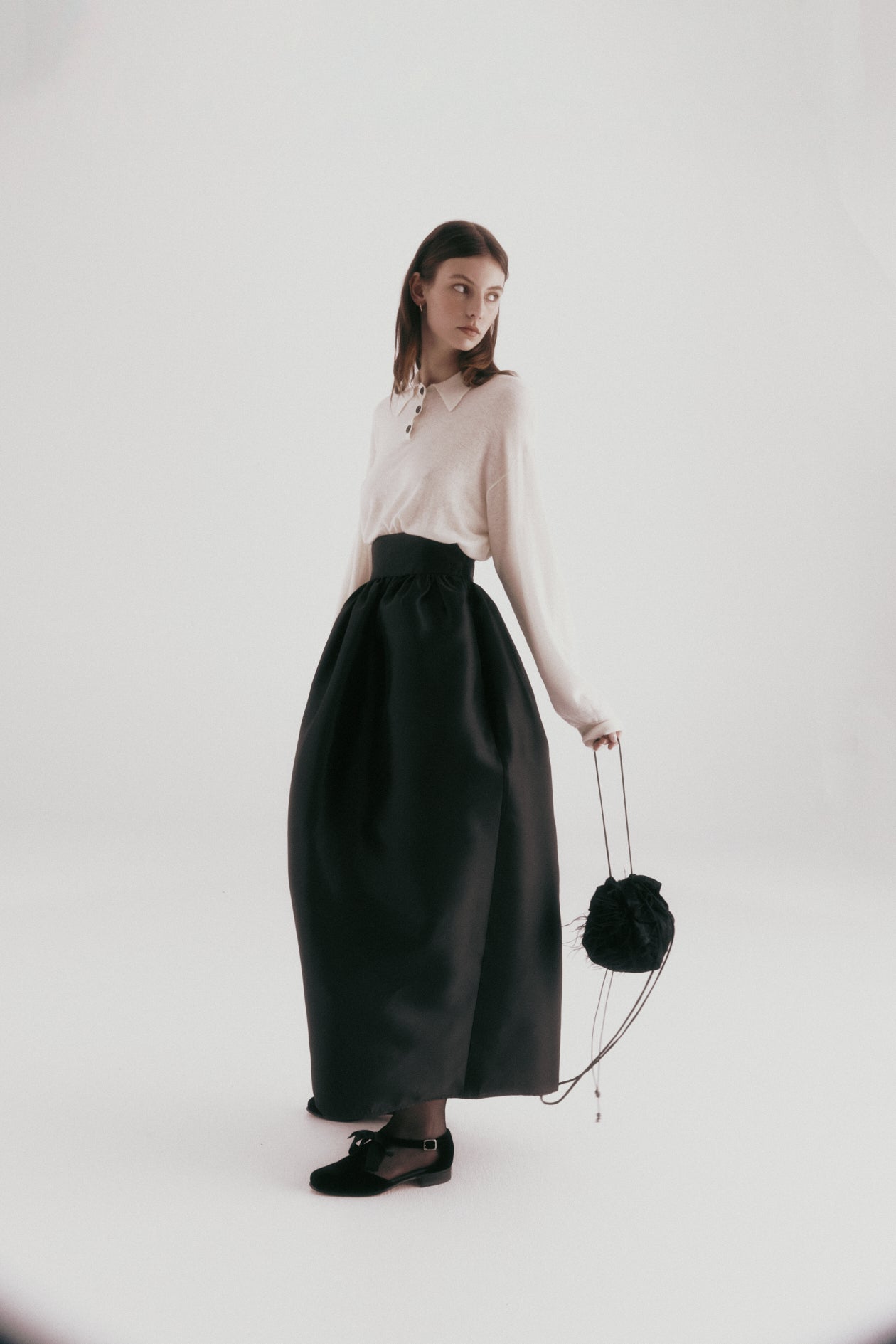 Emme Skirt in Satin Twill