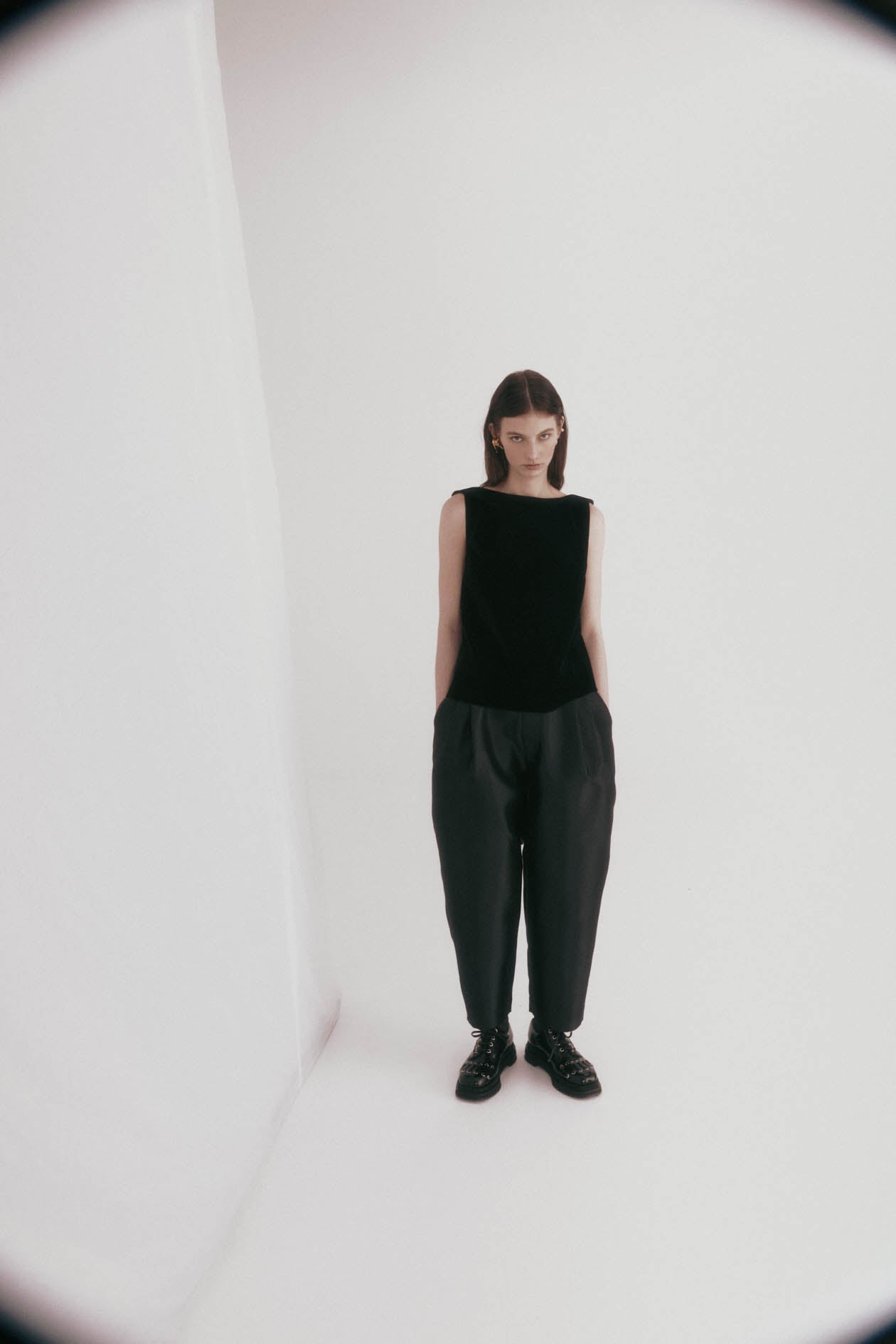 Colleen Trouser in Satin Twill