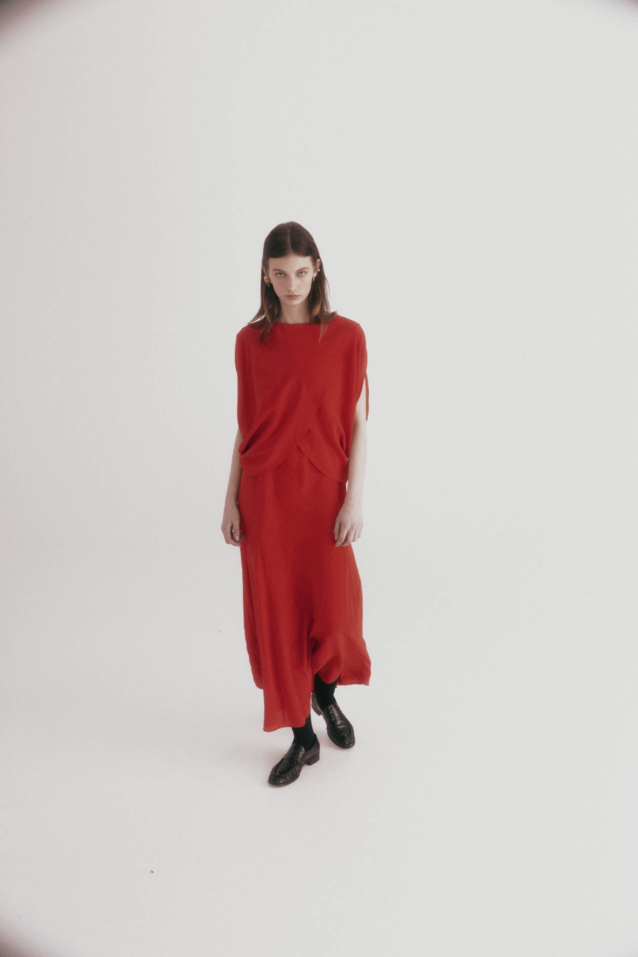 Leaf Top in Silk Crepe de Chine