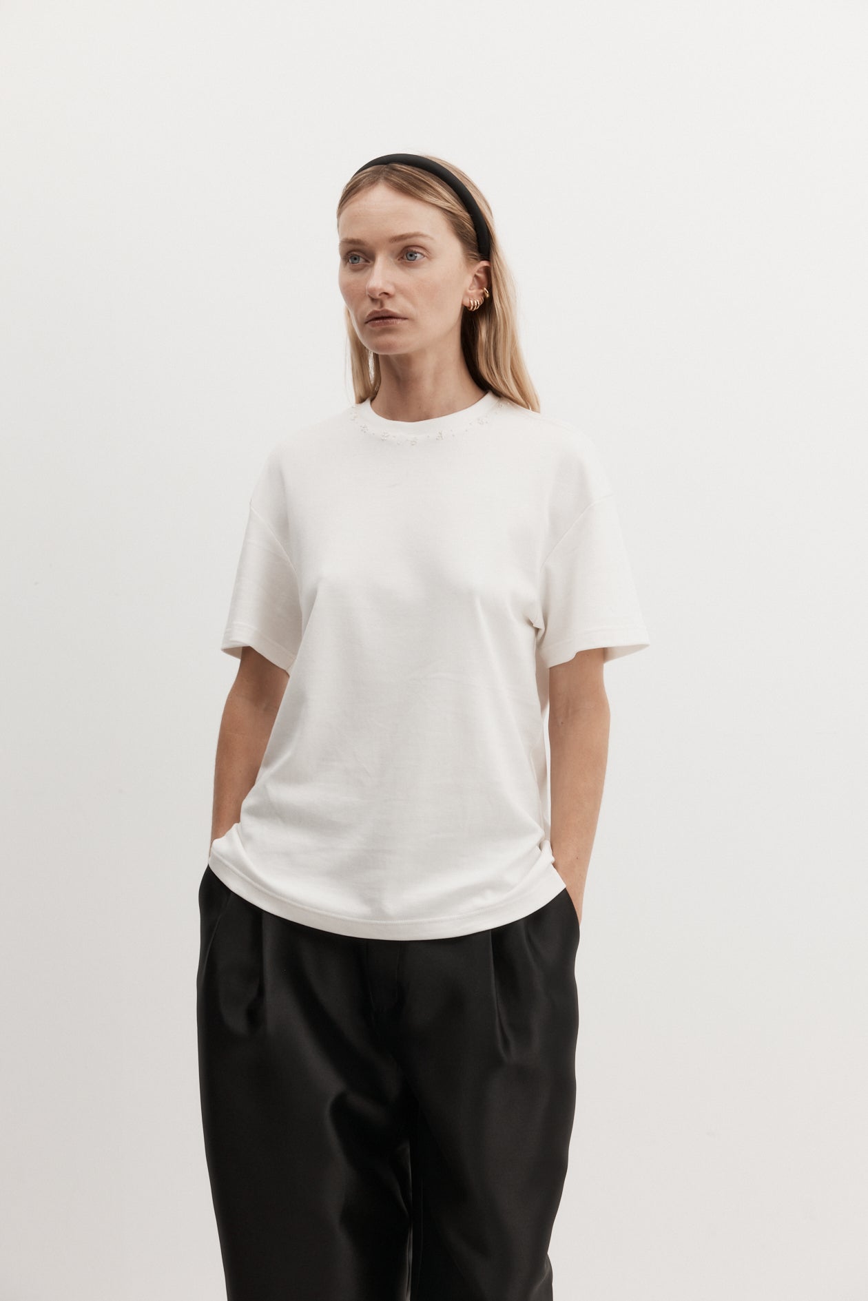 Lotte T-Shirt in Cotton Beading