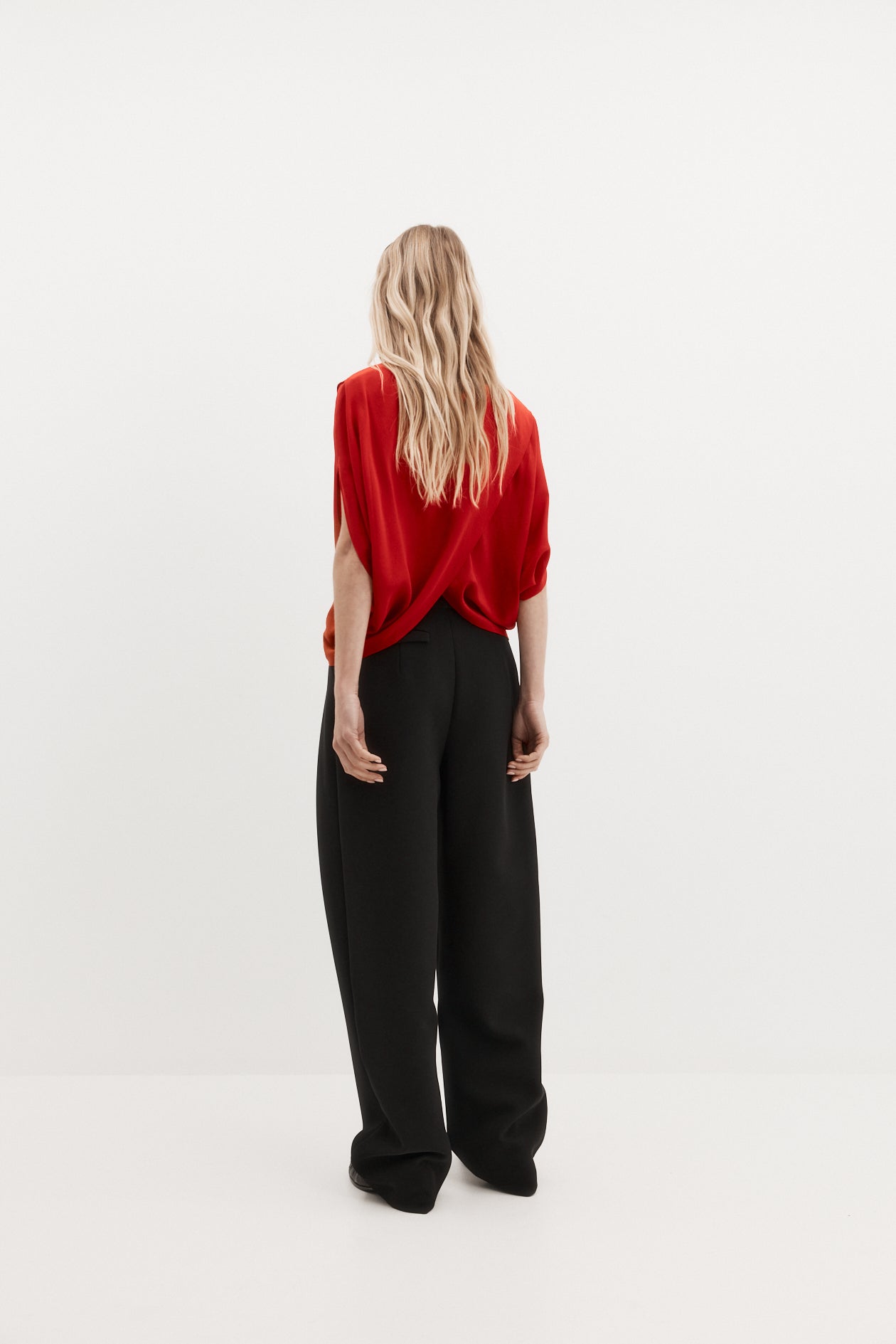 Leaf Top in Silk Crepe de Chine