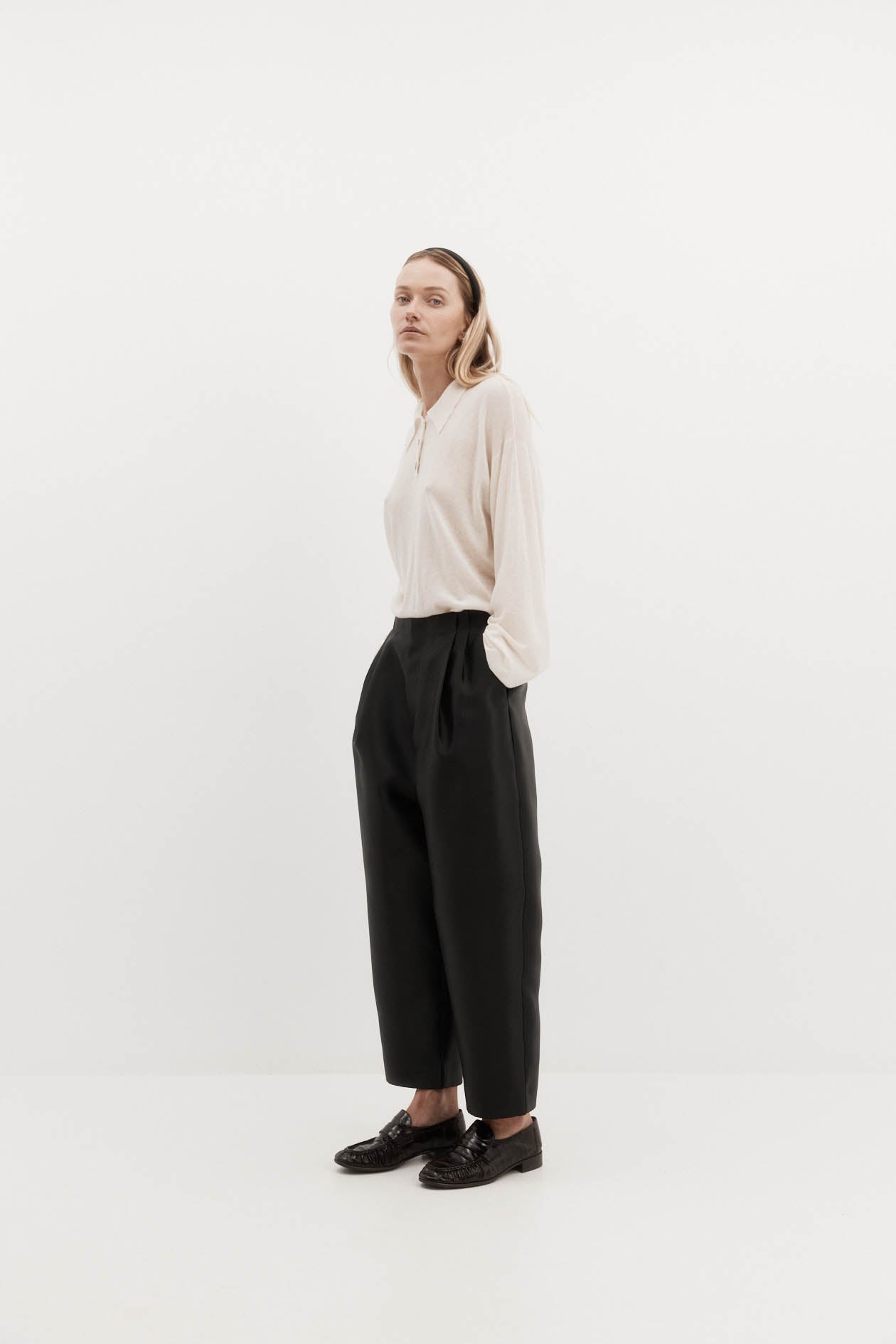 Colleen Trouser in Satin Twill