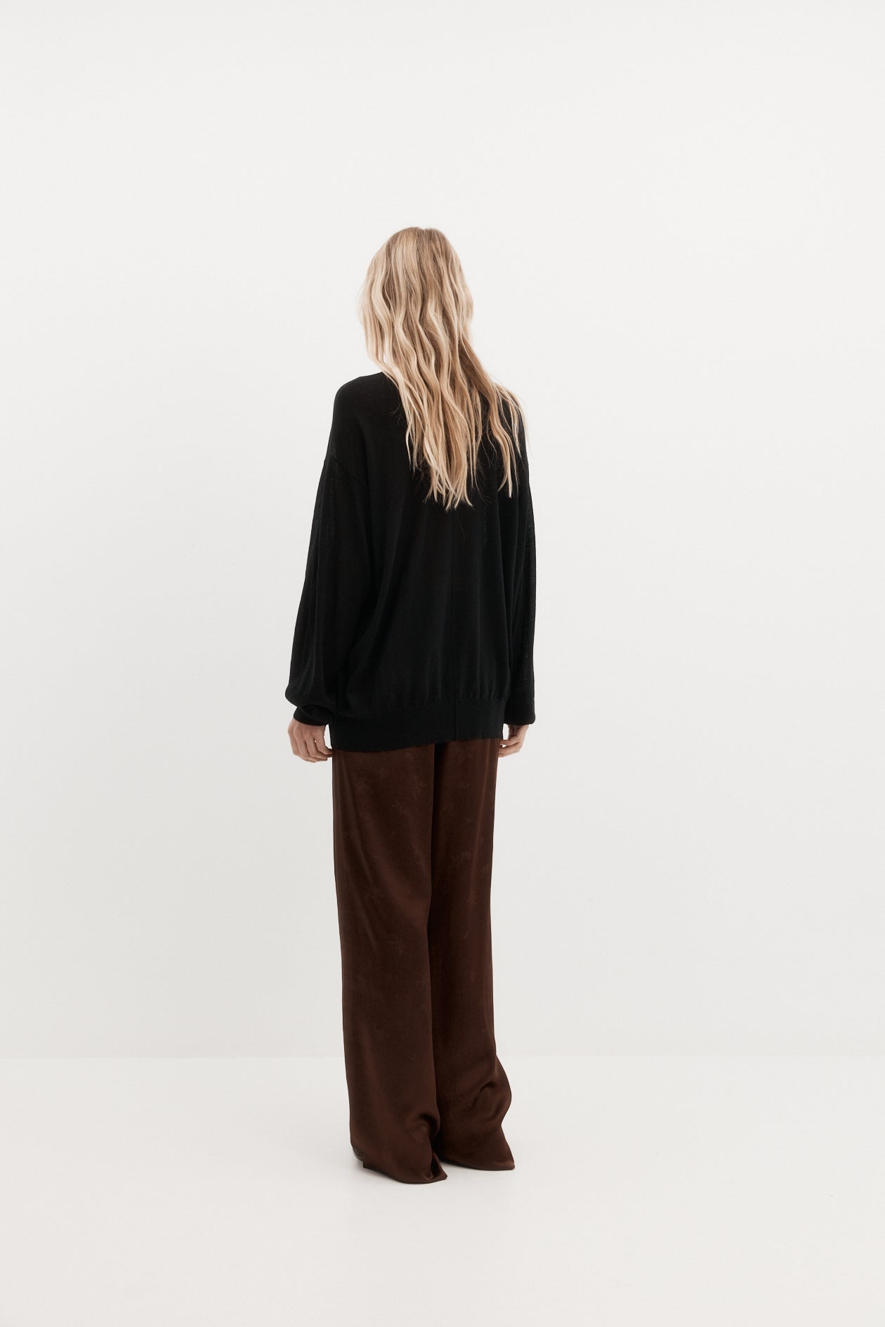 Irving Trouser in Jacquard Satin