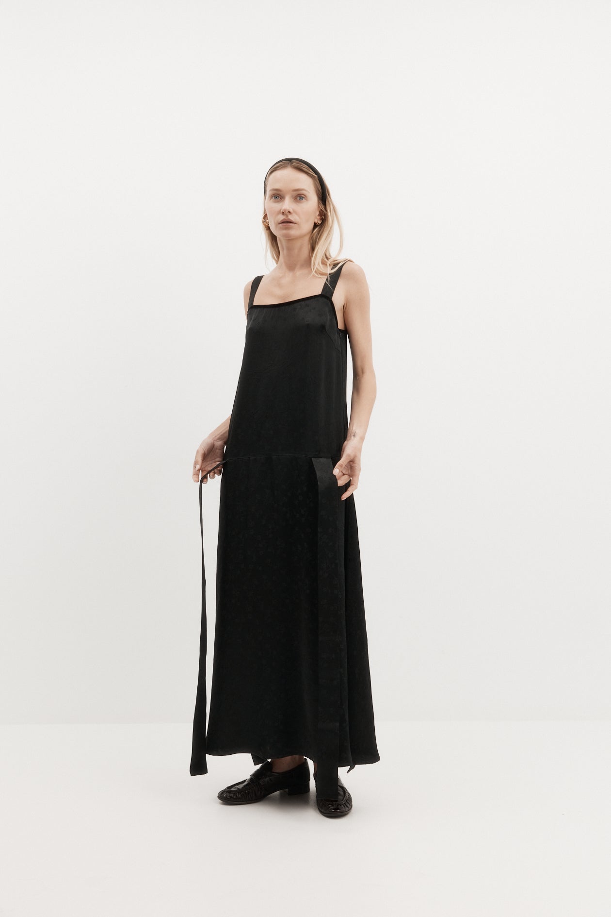 Wexer Dress in Jacquard Satin
