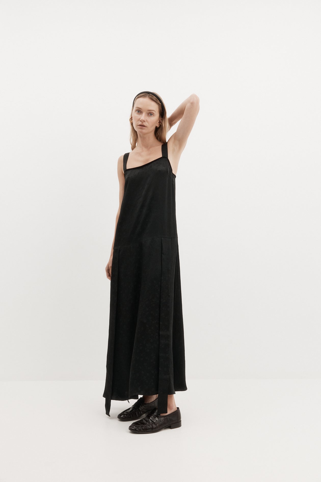 Wexer Dress in Jacquard Satin