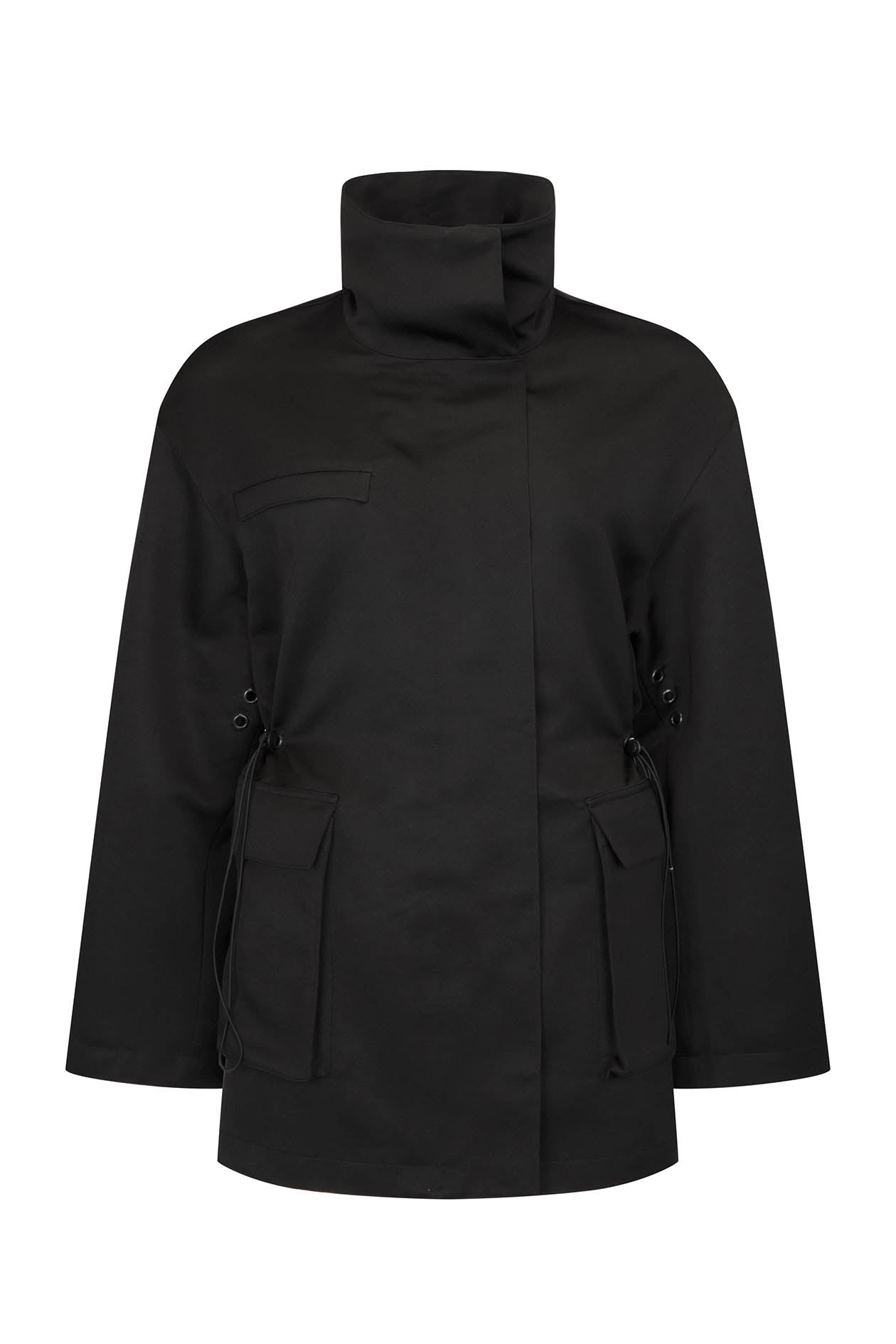 Balmoral Parka in Satin Faille