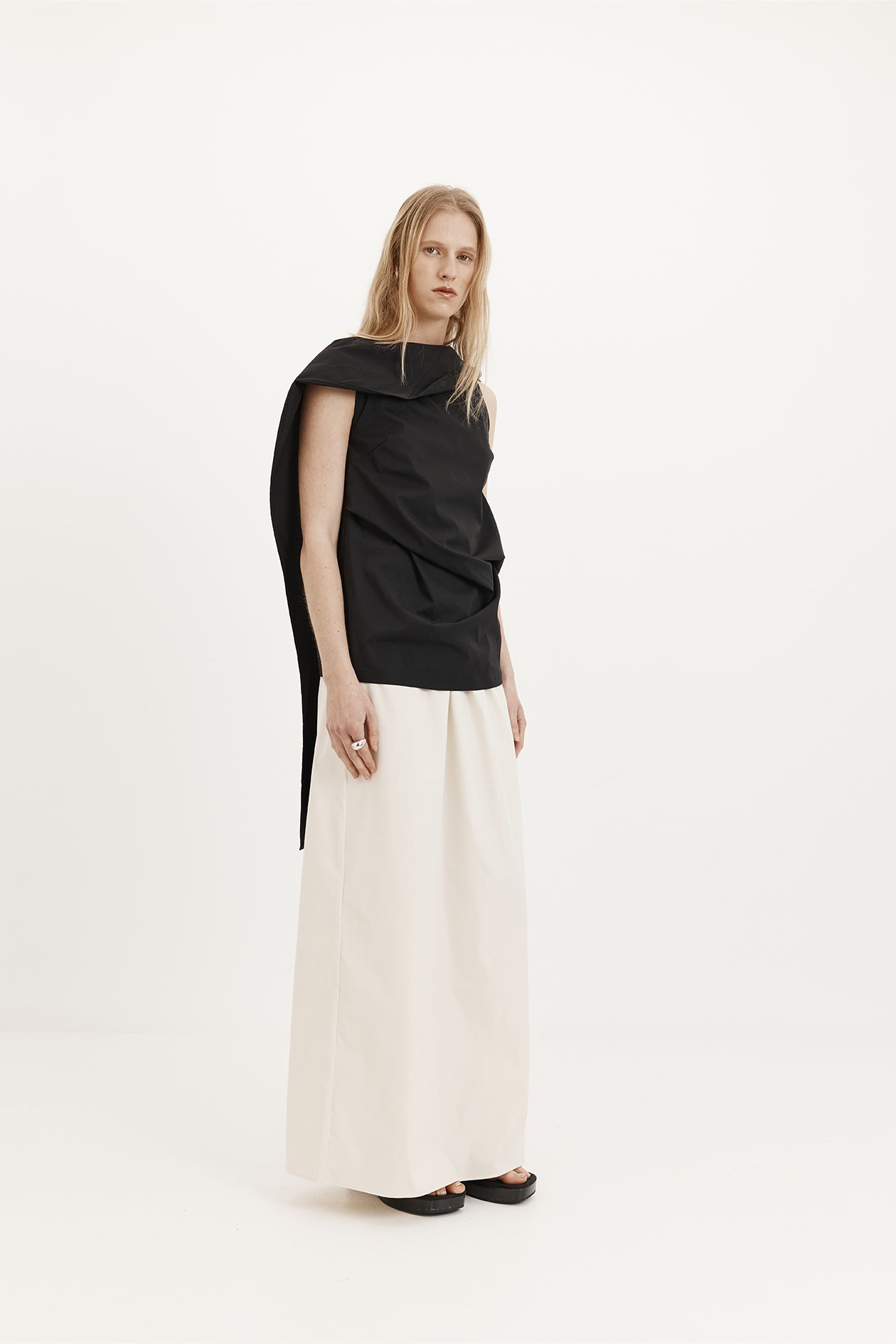 Laro Top in Tech Taffeta