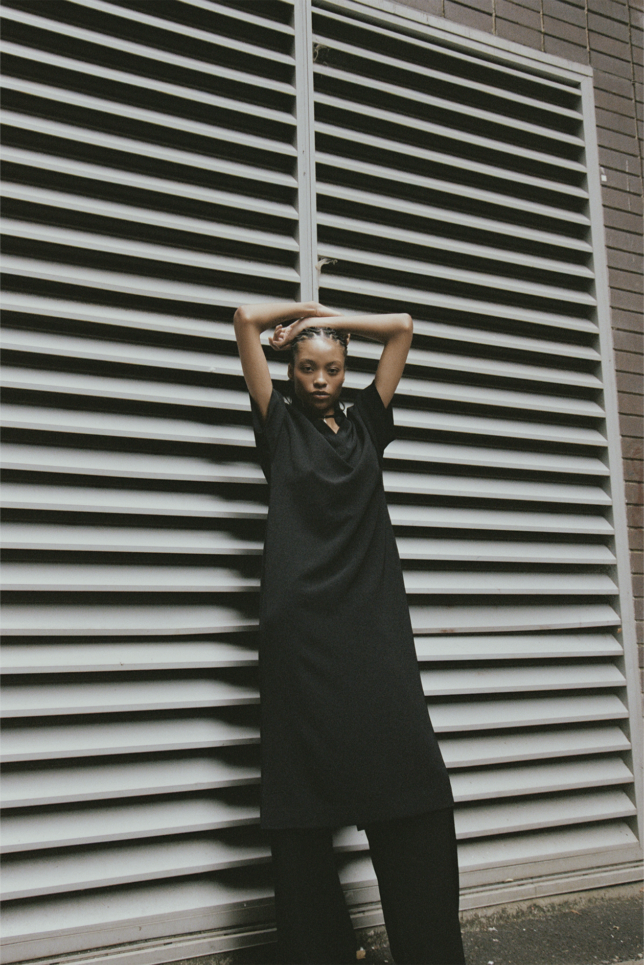 Long Polo Dress in Drape Suiting