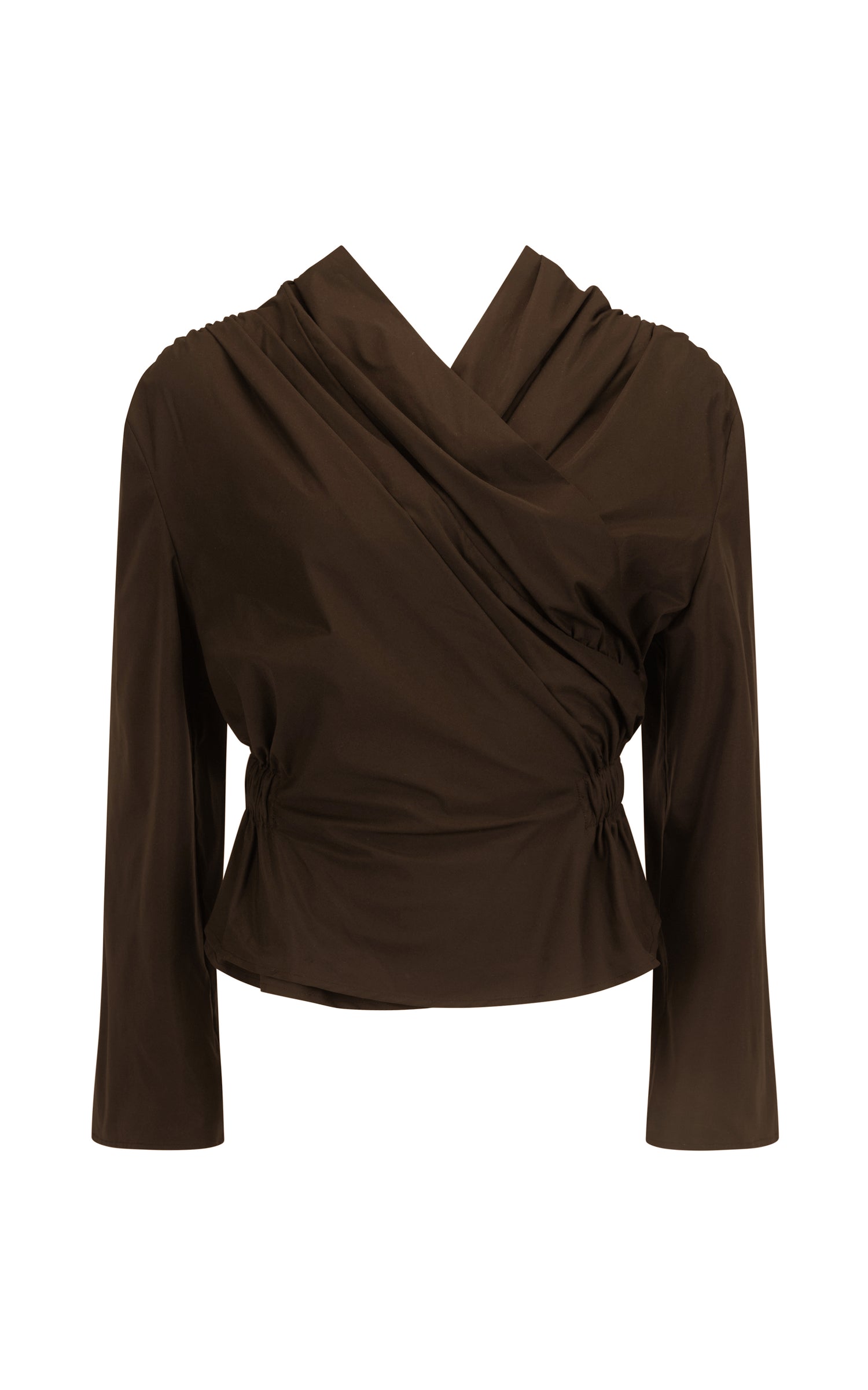 Long Sleeve Chaimberlain Top in Tech Taffeta