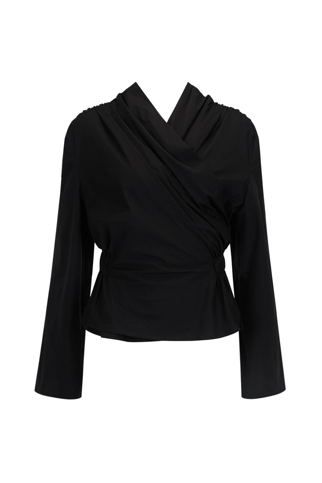 Long Sleeve Chaimberlain Top in Tech Taffeta