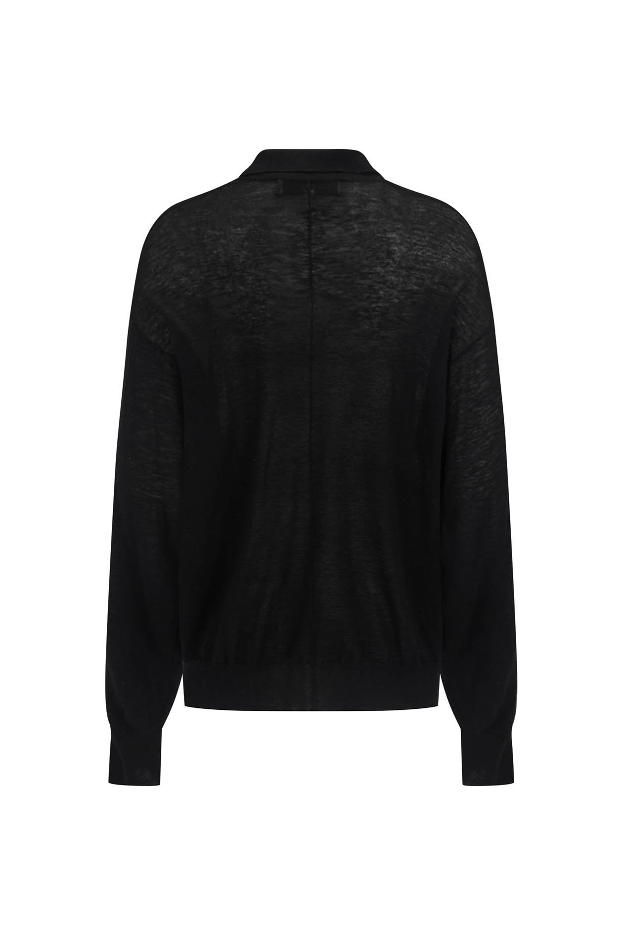 Long Sleeve Orwell Polo in Silk Wool