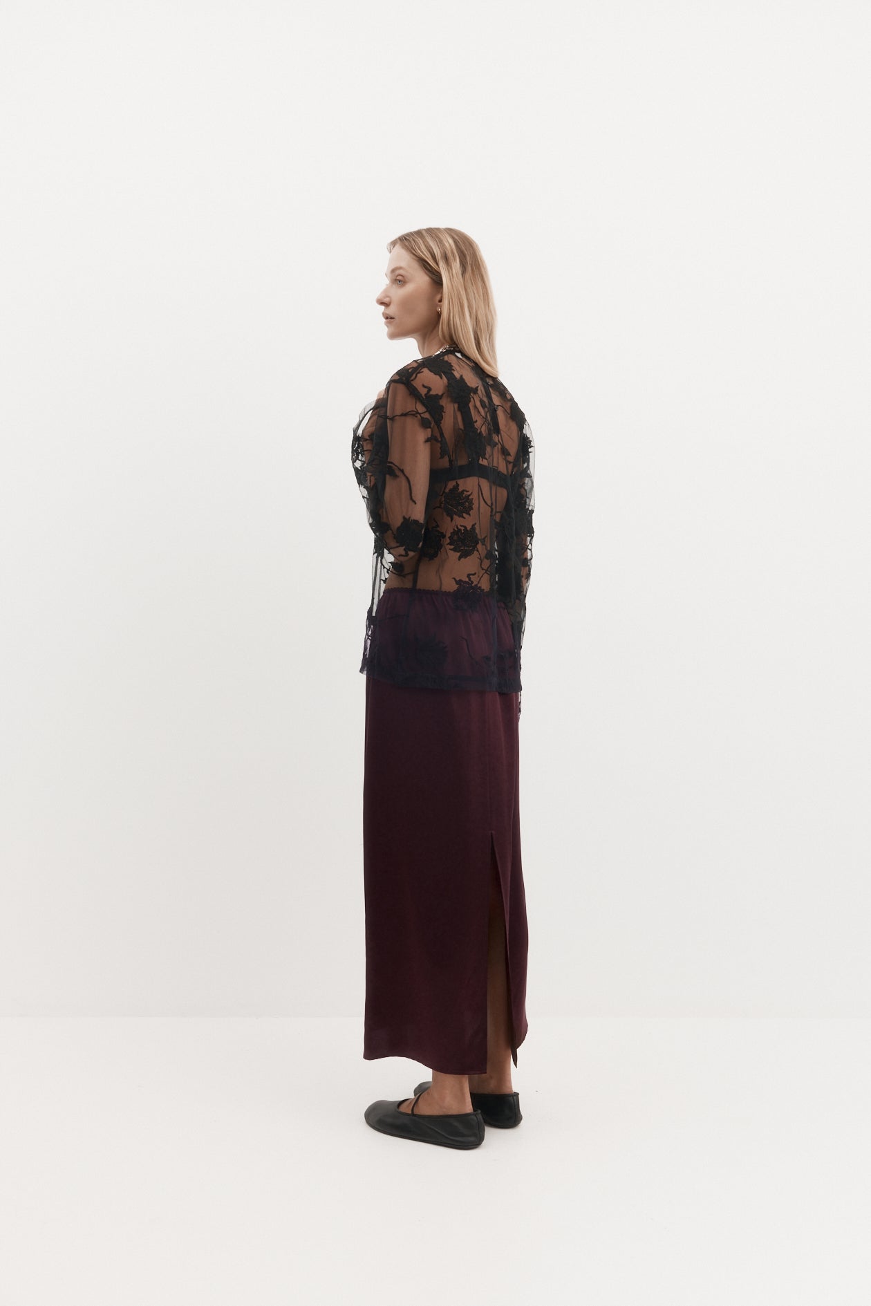 Camilla Skirt in Silk Satin
