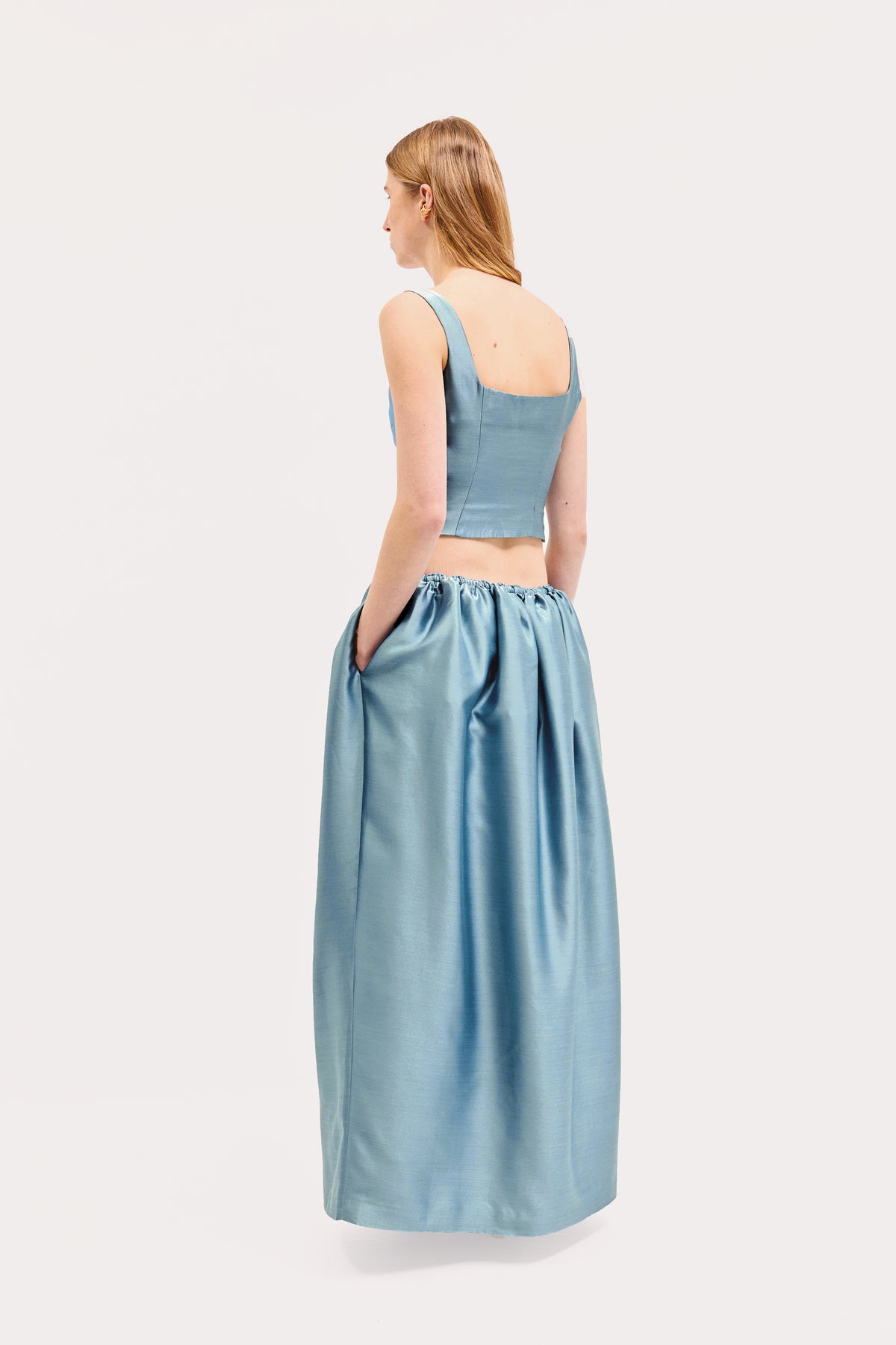 Ophelia Skirt in Silk Wool Taffeta