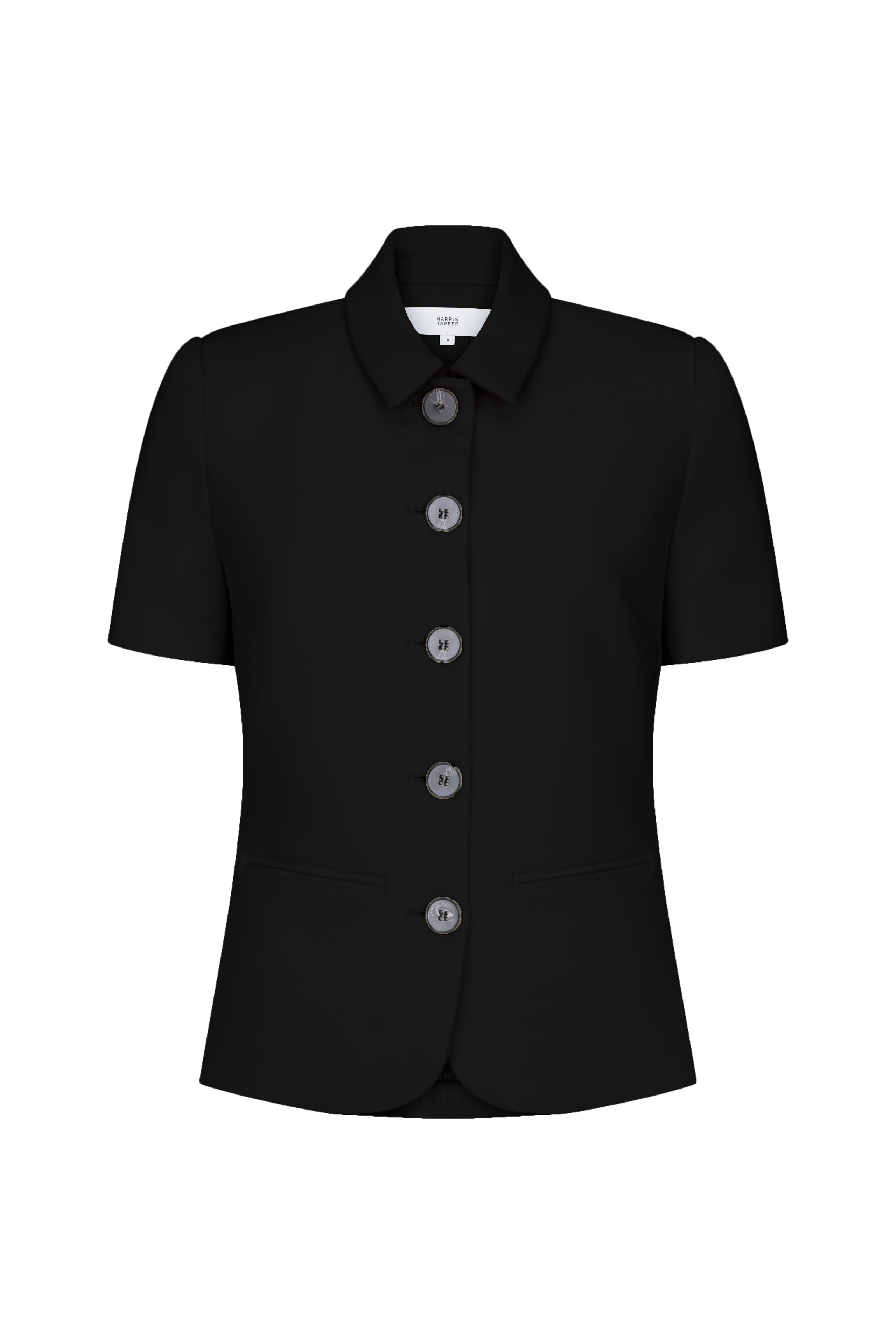 Short Sleeve Bardot Blazer in Bonded Suiting