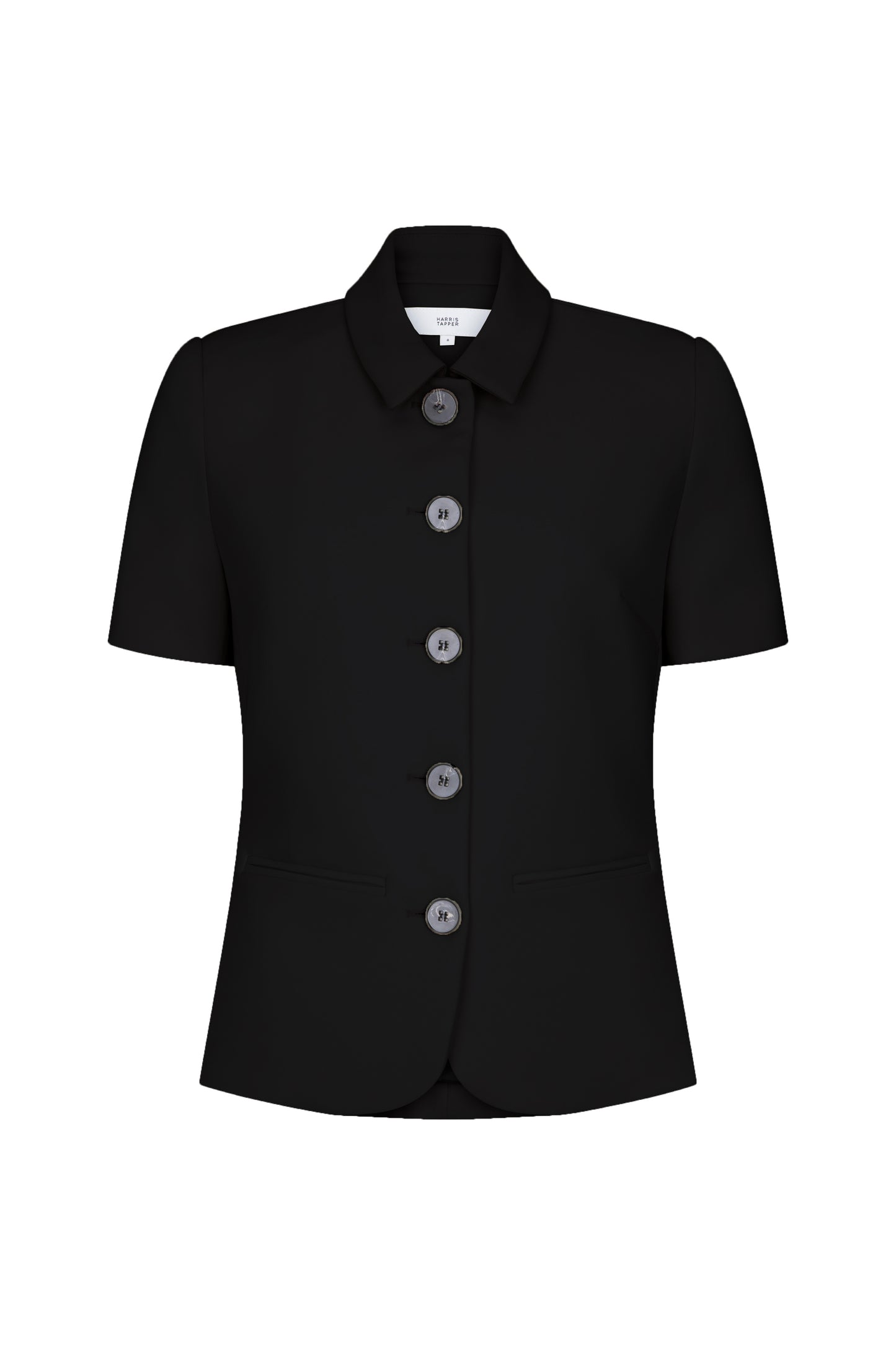 Short Sleeve Bardot Blazer in Bonded Suiting