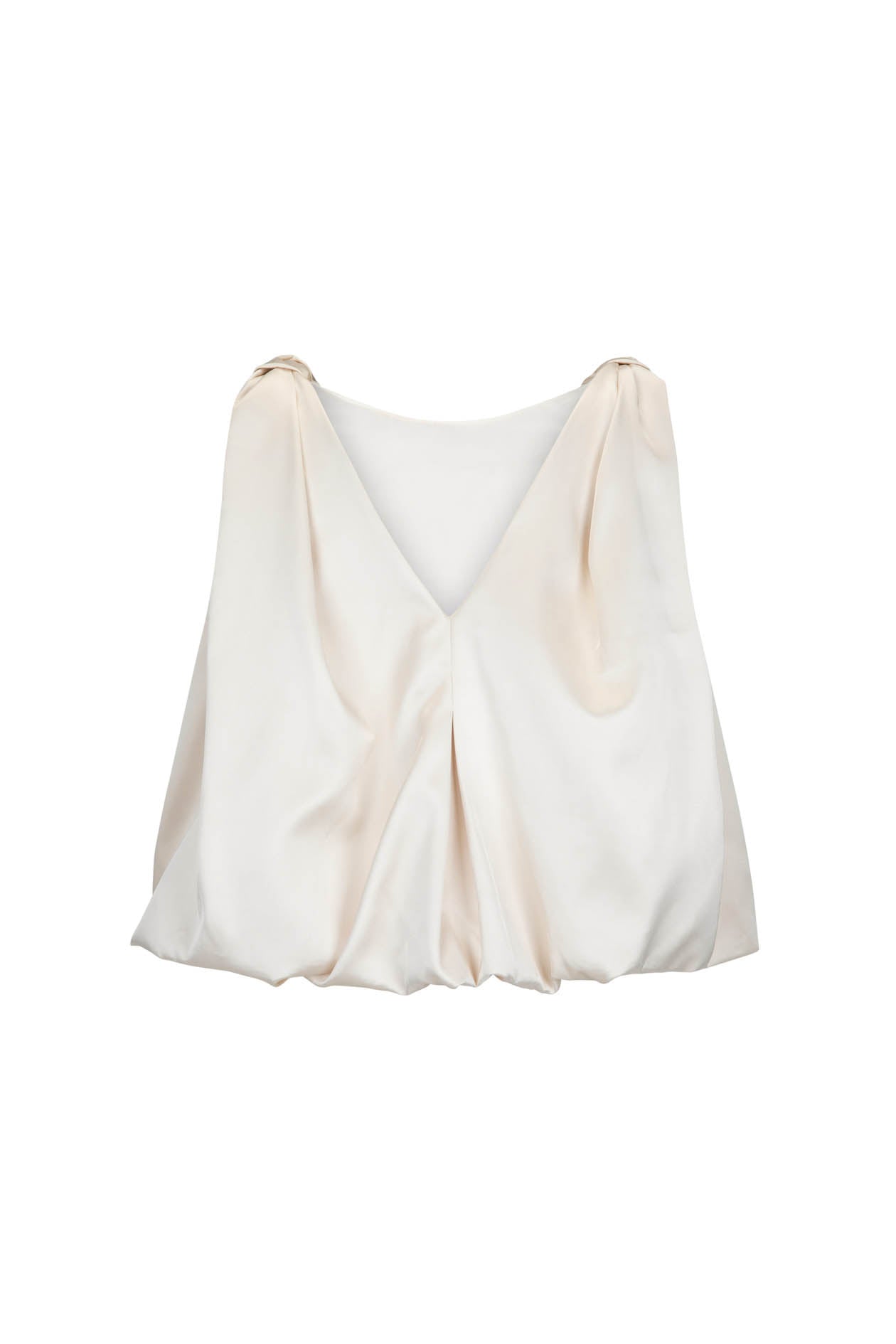 Knot Top in Bonded Satin