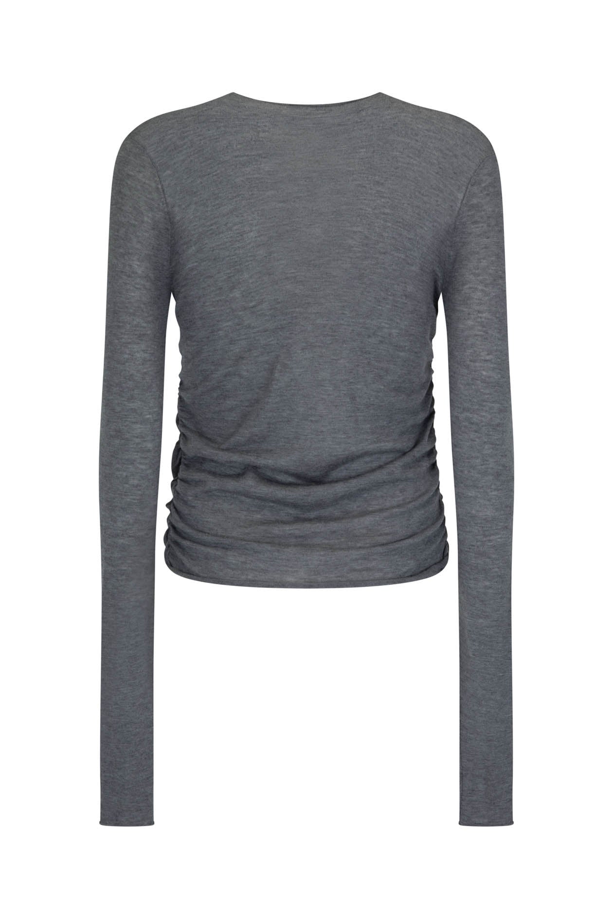 Rosie Wrap Knit Top in Wool Cashmere